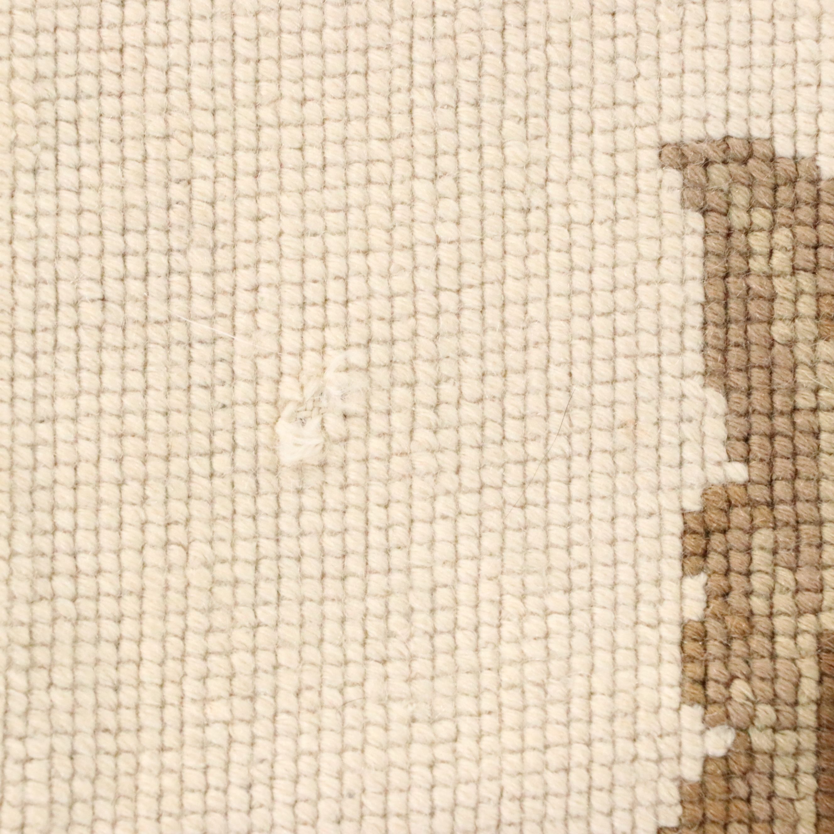 5'7 x 8'8 Handmade Floral Needlepoint Area Rug