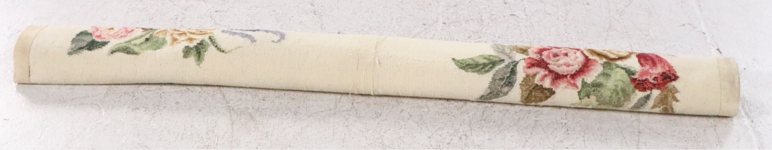 5'7 x 8'8 Handmade Floral Needlepoint Area Rug