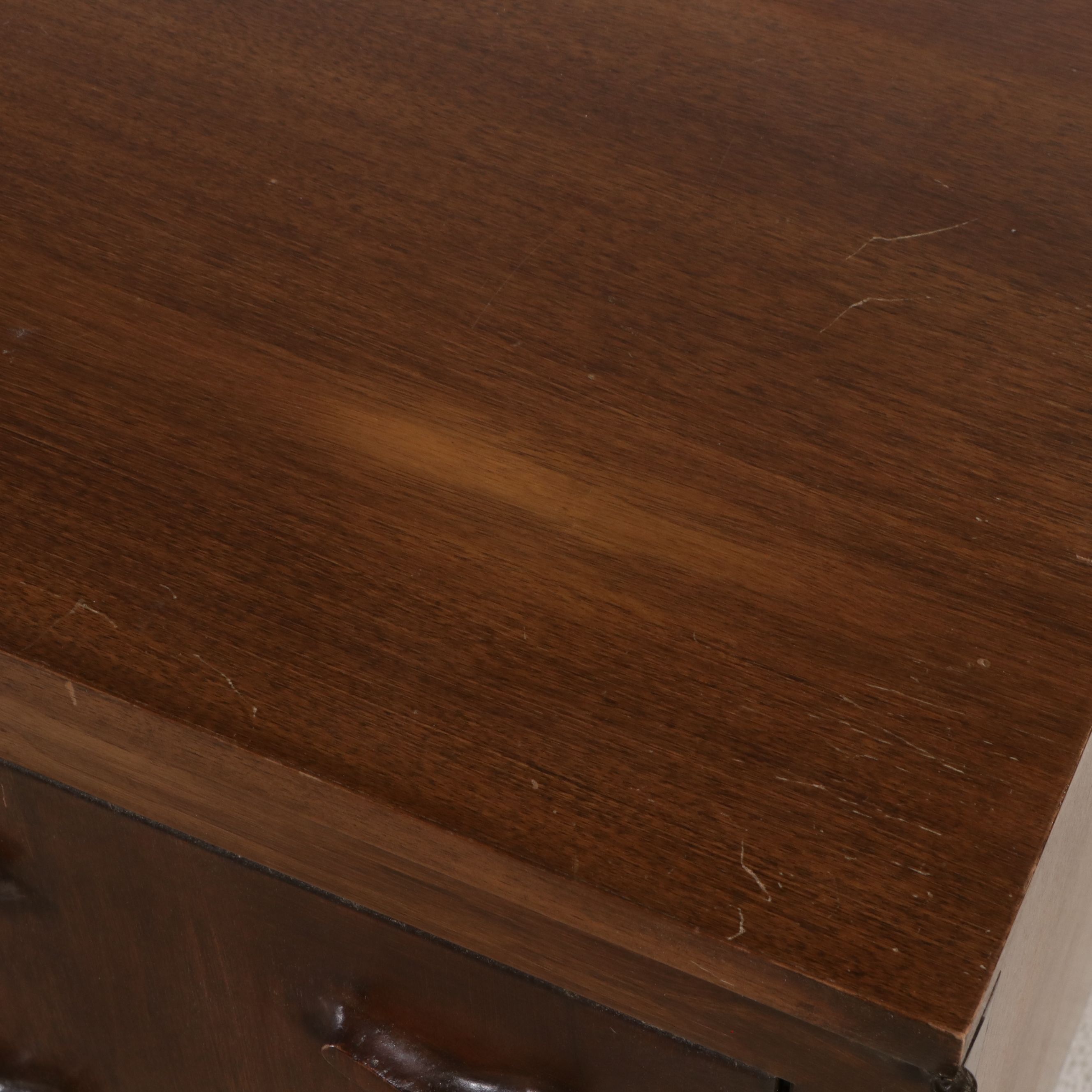 Mid Century Modern Walnut Stereo Cabinet with Dual and Fisher Audio Equipment