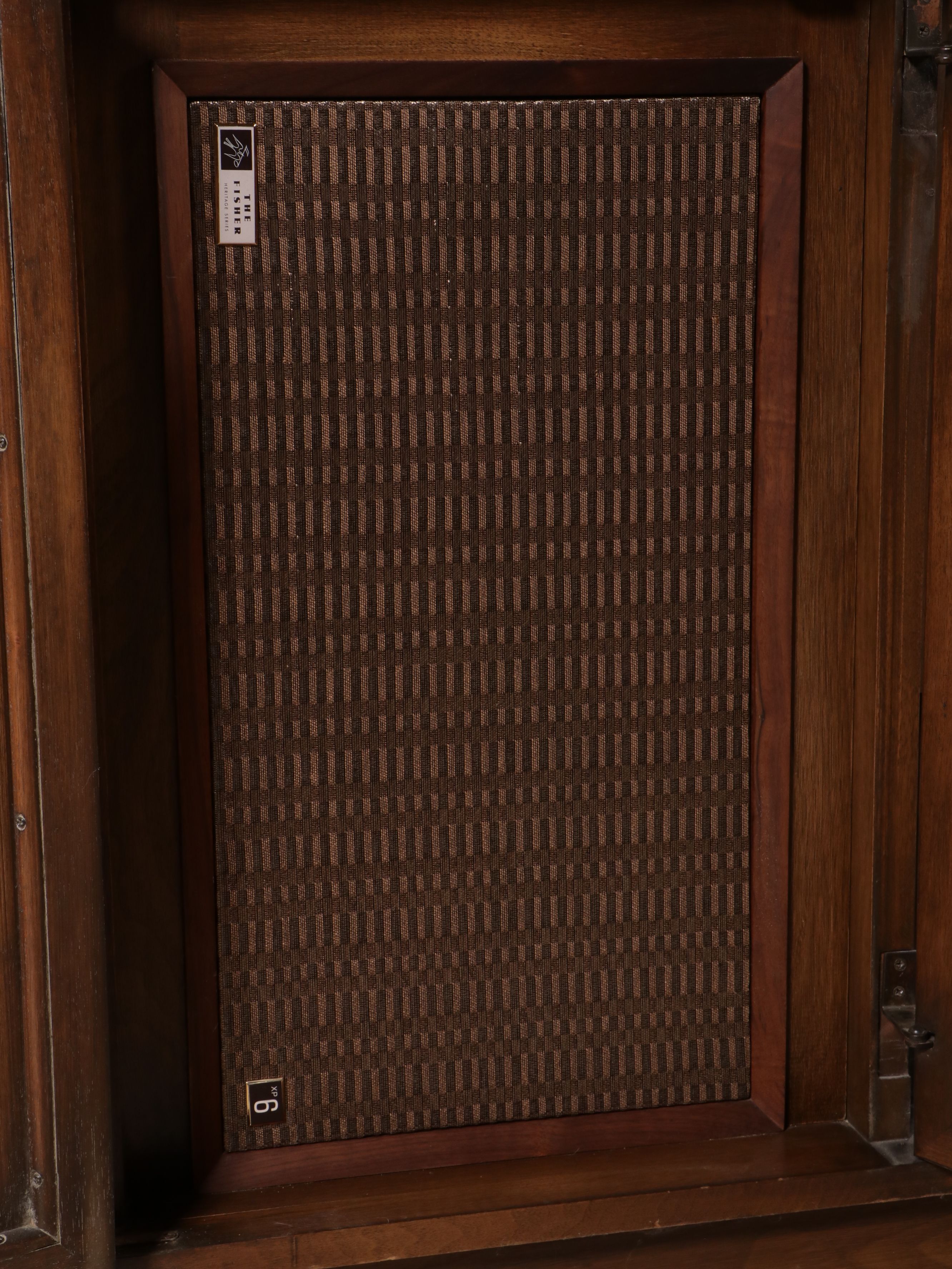 Mid Century Modern Walnut Stereo Cabinet with Dual and Fisher Audio Equipment