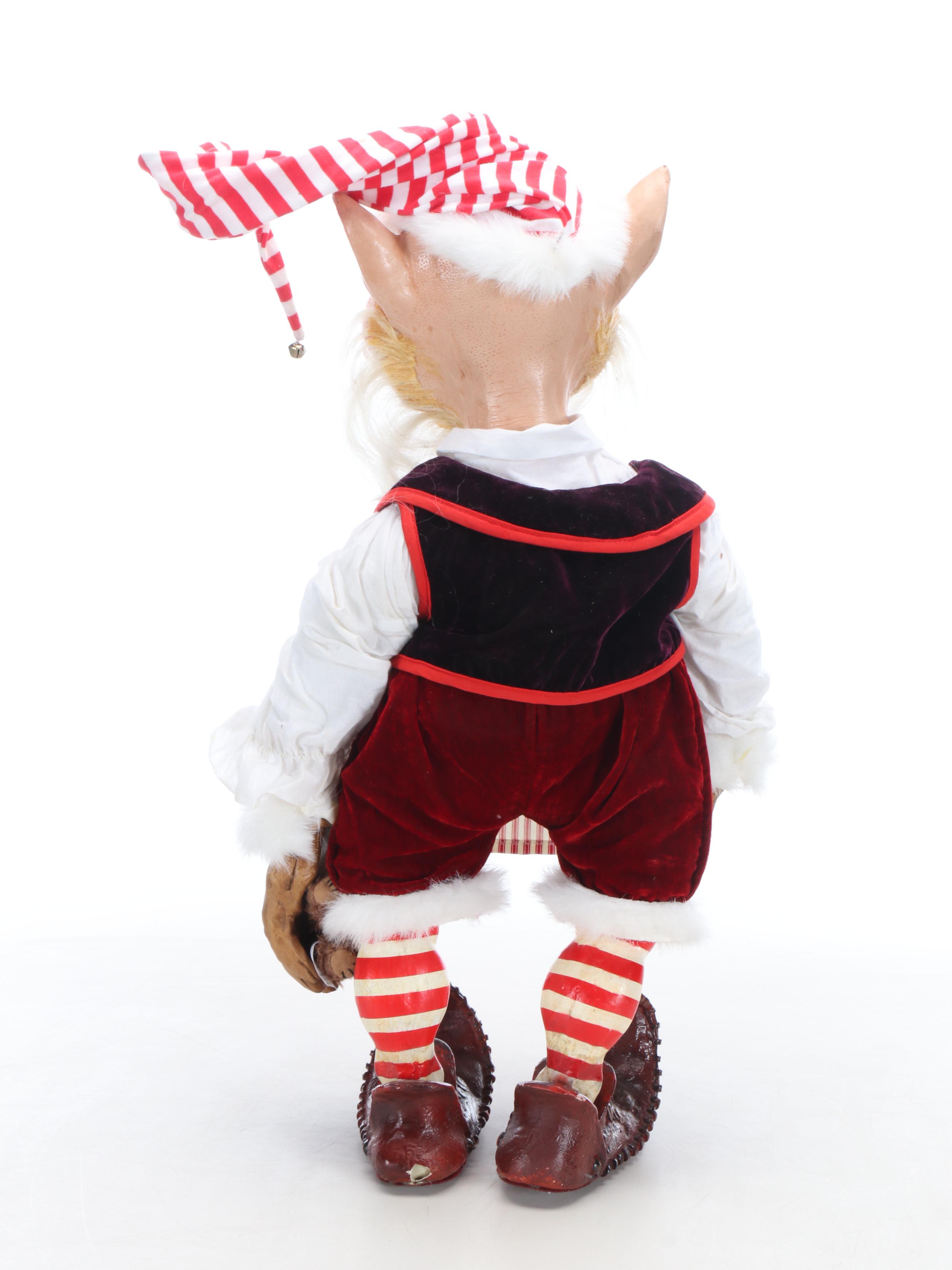 Mario Chiodo Christmas Elf with Toy Bear