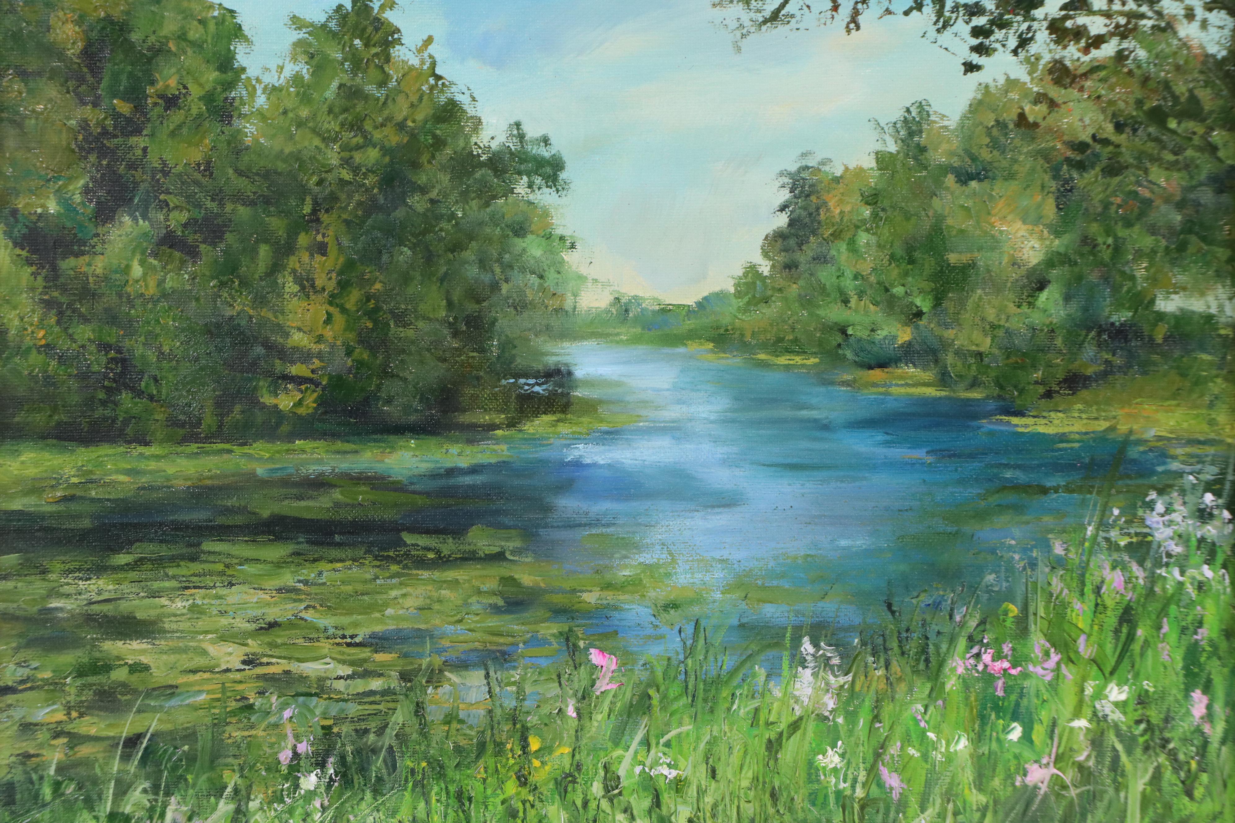 Garncarek Aleksander Oil Painting "Nad rzeką," 2023