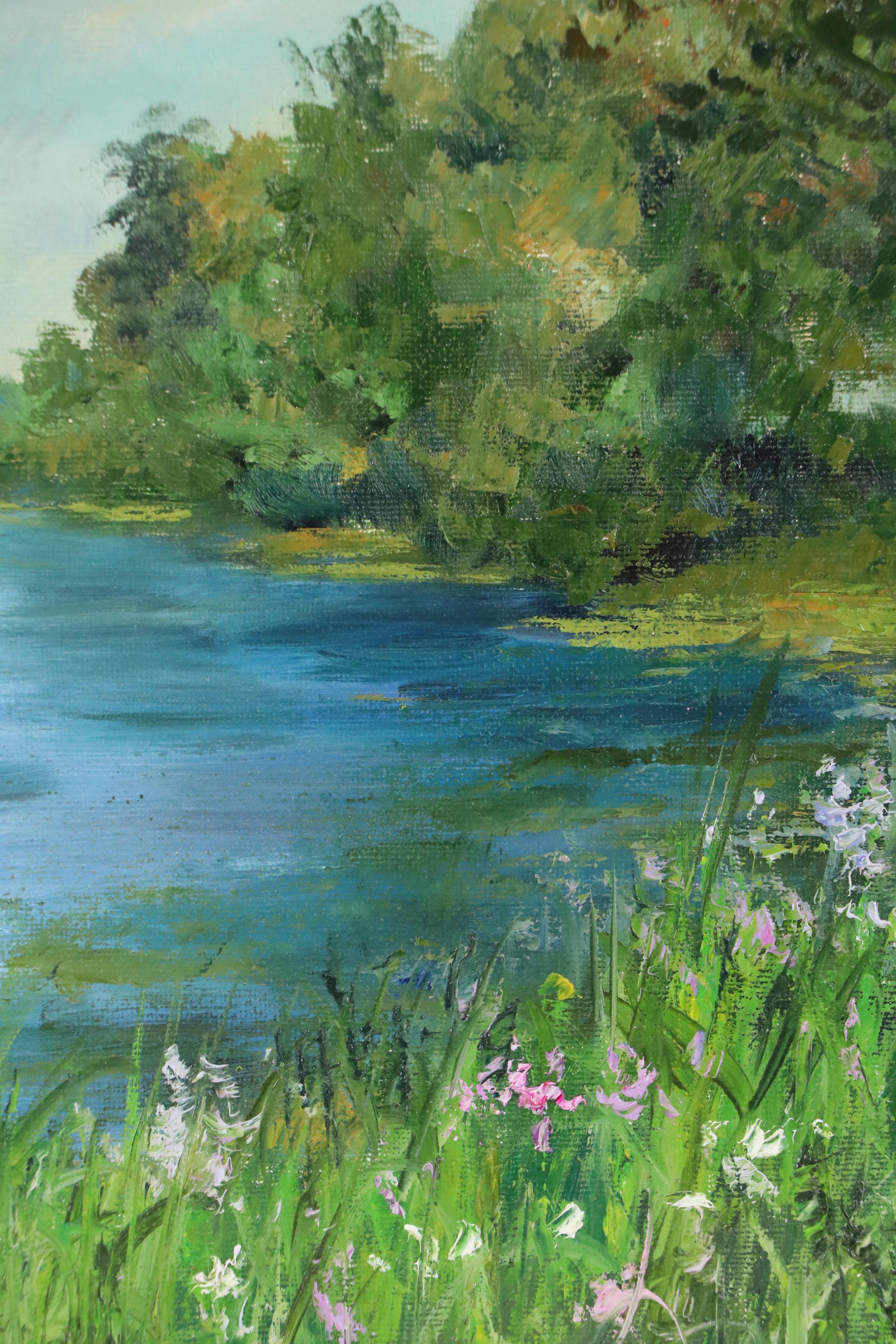 Garncarek Aleksander Oil Painting "Nad rzeką," 2023