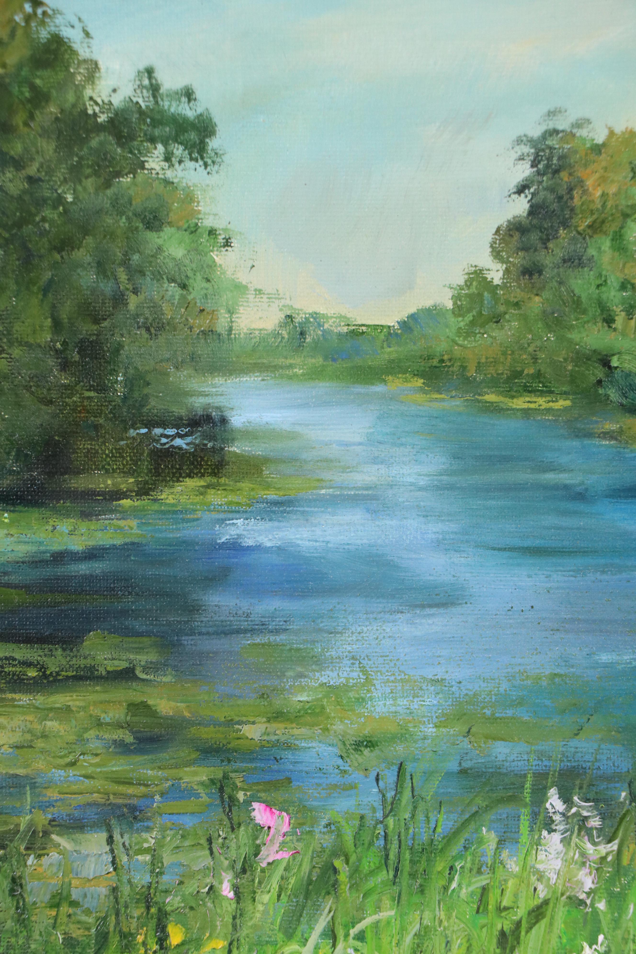 Garncarek Aleksander Oil Painting "Nad rzeką," 2023