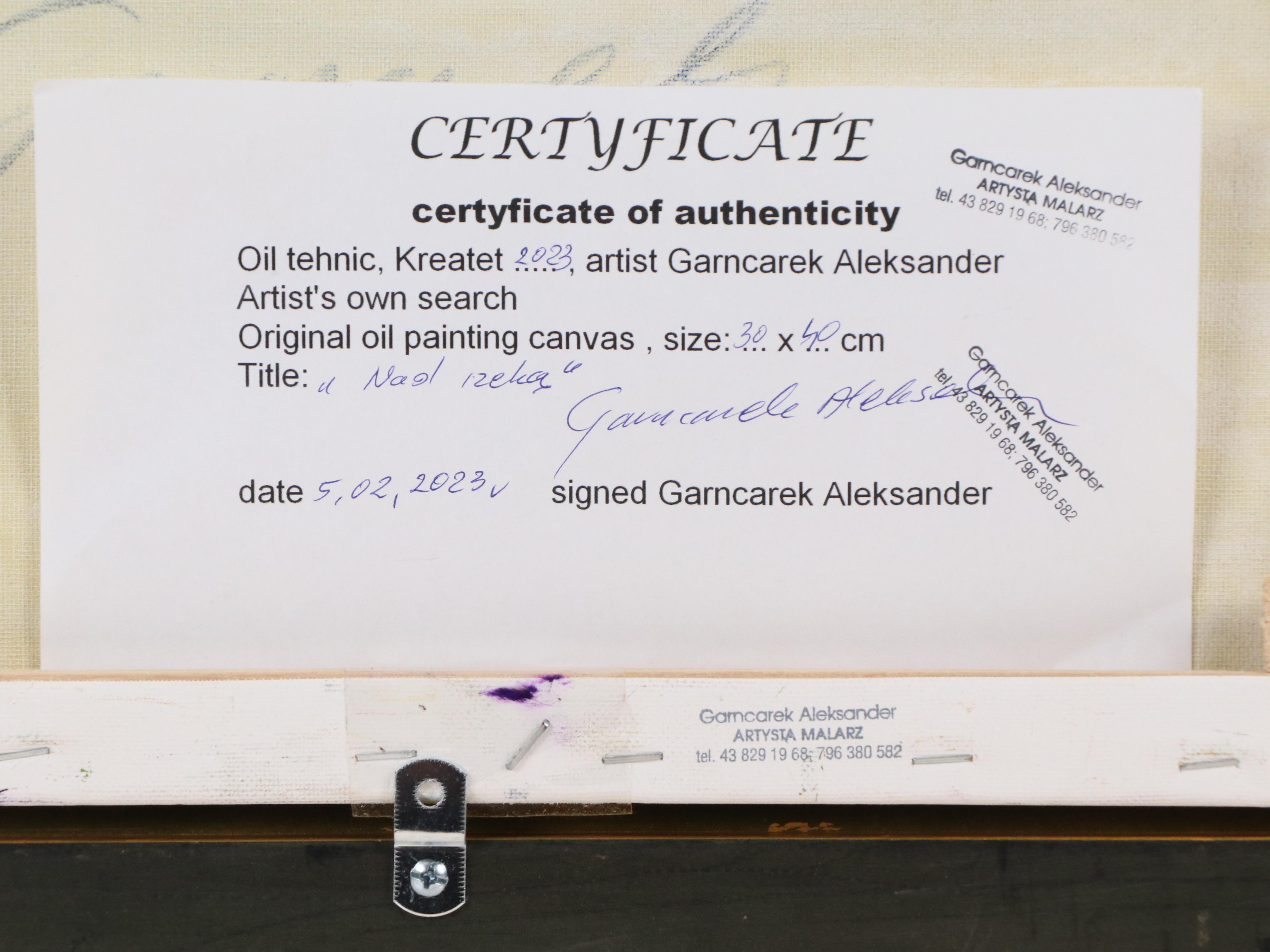 Garncarek Aleksander Oil Painting "Nad rzeką," 2023