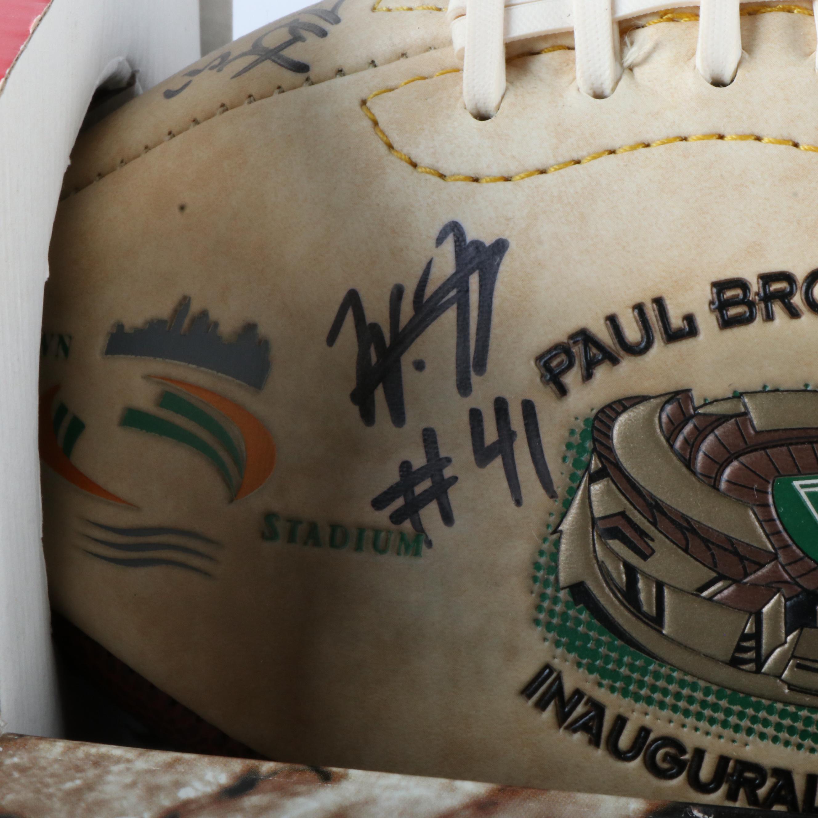 Deltha O'Neal Signed Mini Helmet with SB XXIII Commemorative Football and More