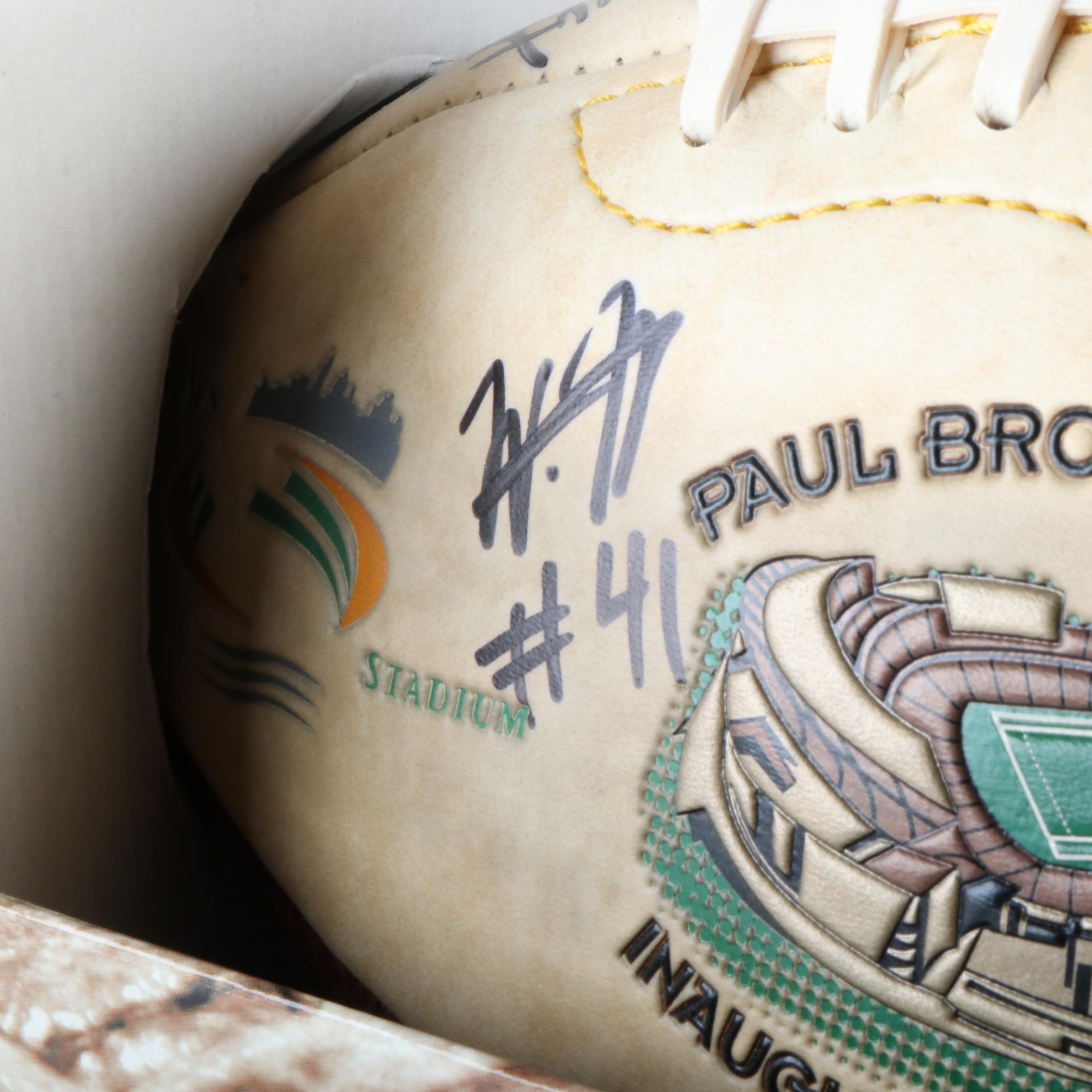 Deltha O'Neal Signed Mini Helmet with SB XXIII Commemorative Football and More