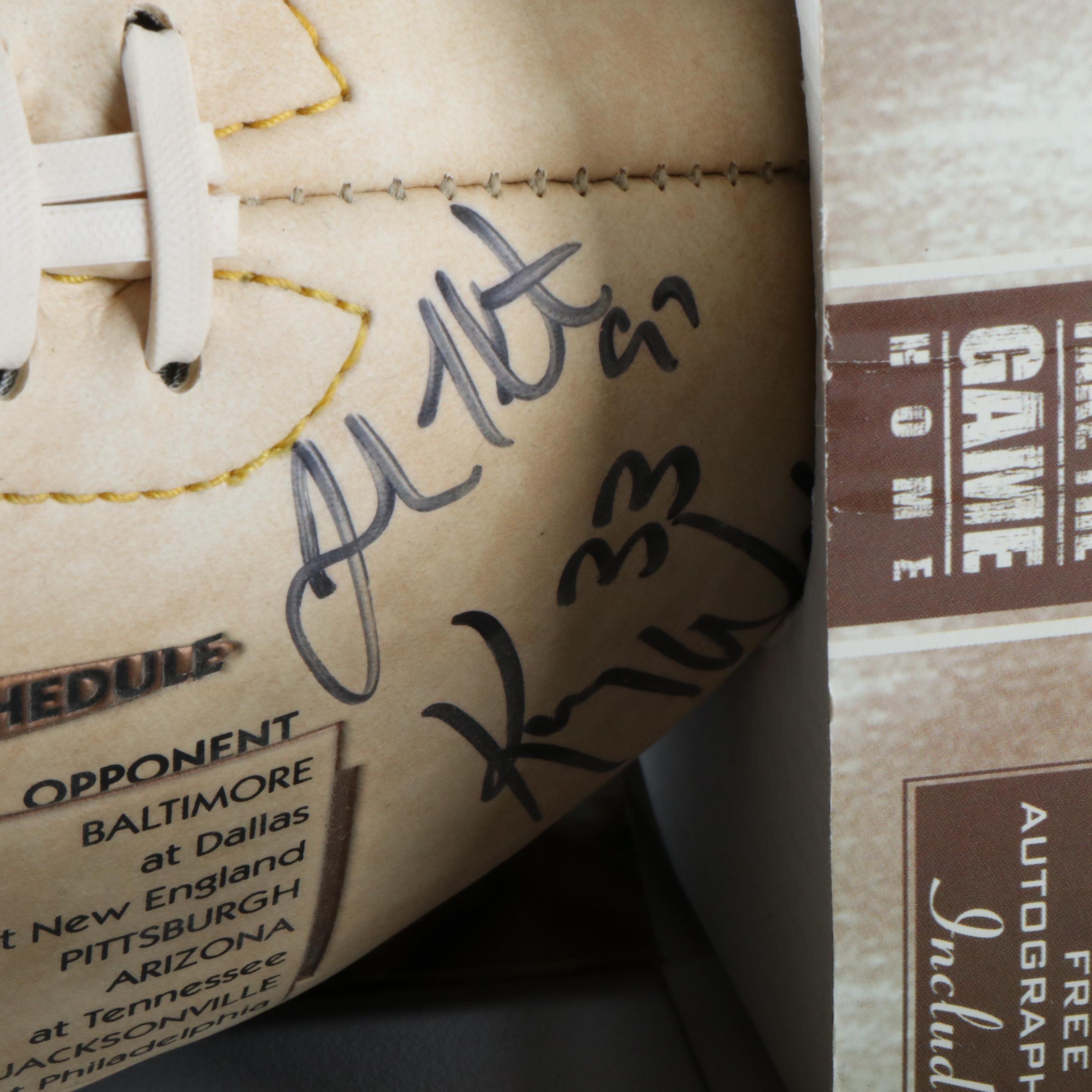 Deltha O'Neal Signed Mini Helmet with SB XXIII Commemorative Football and More