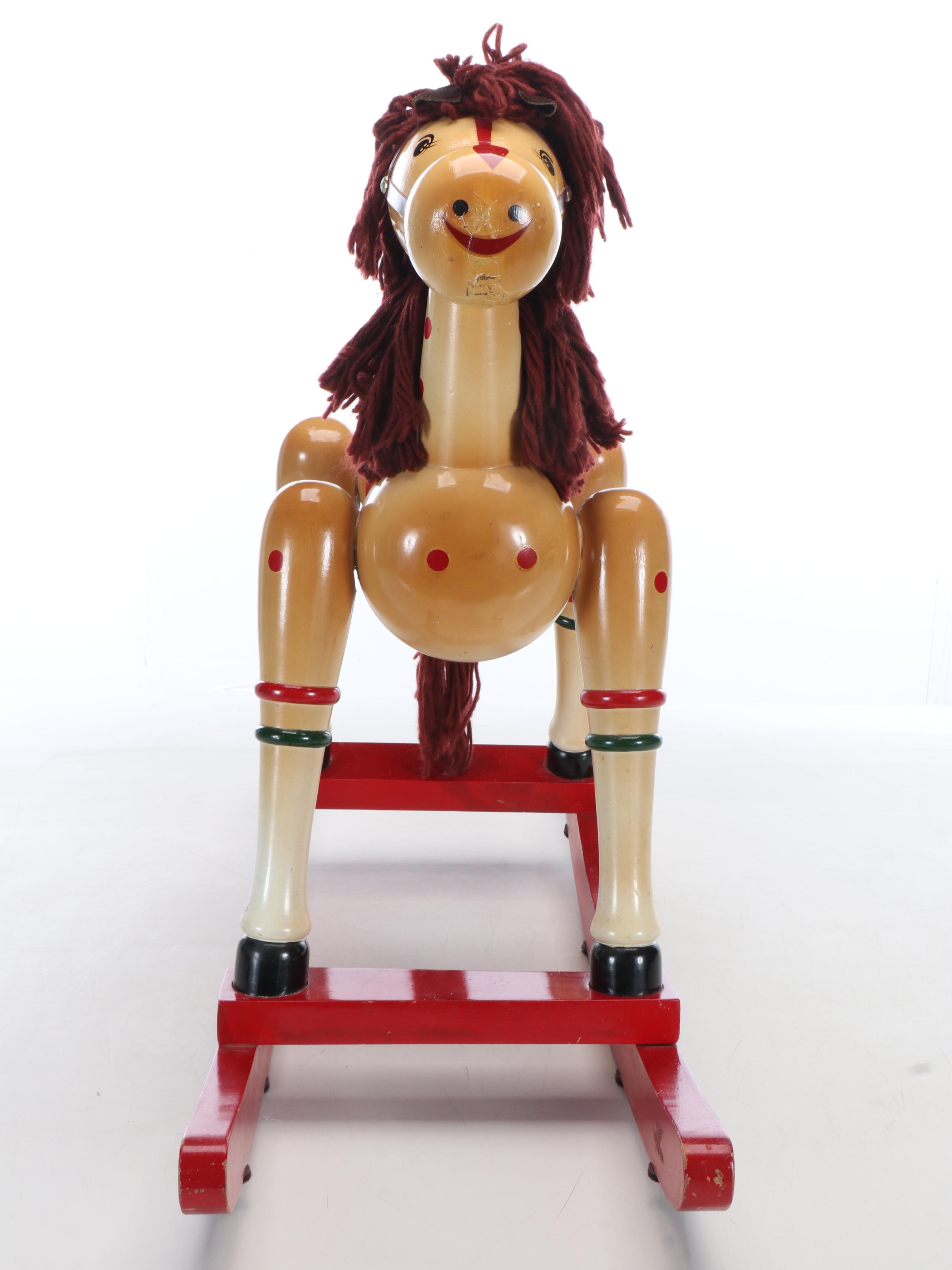 Christmas Wood Rocking Horse