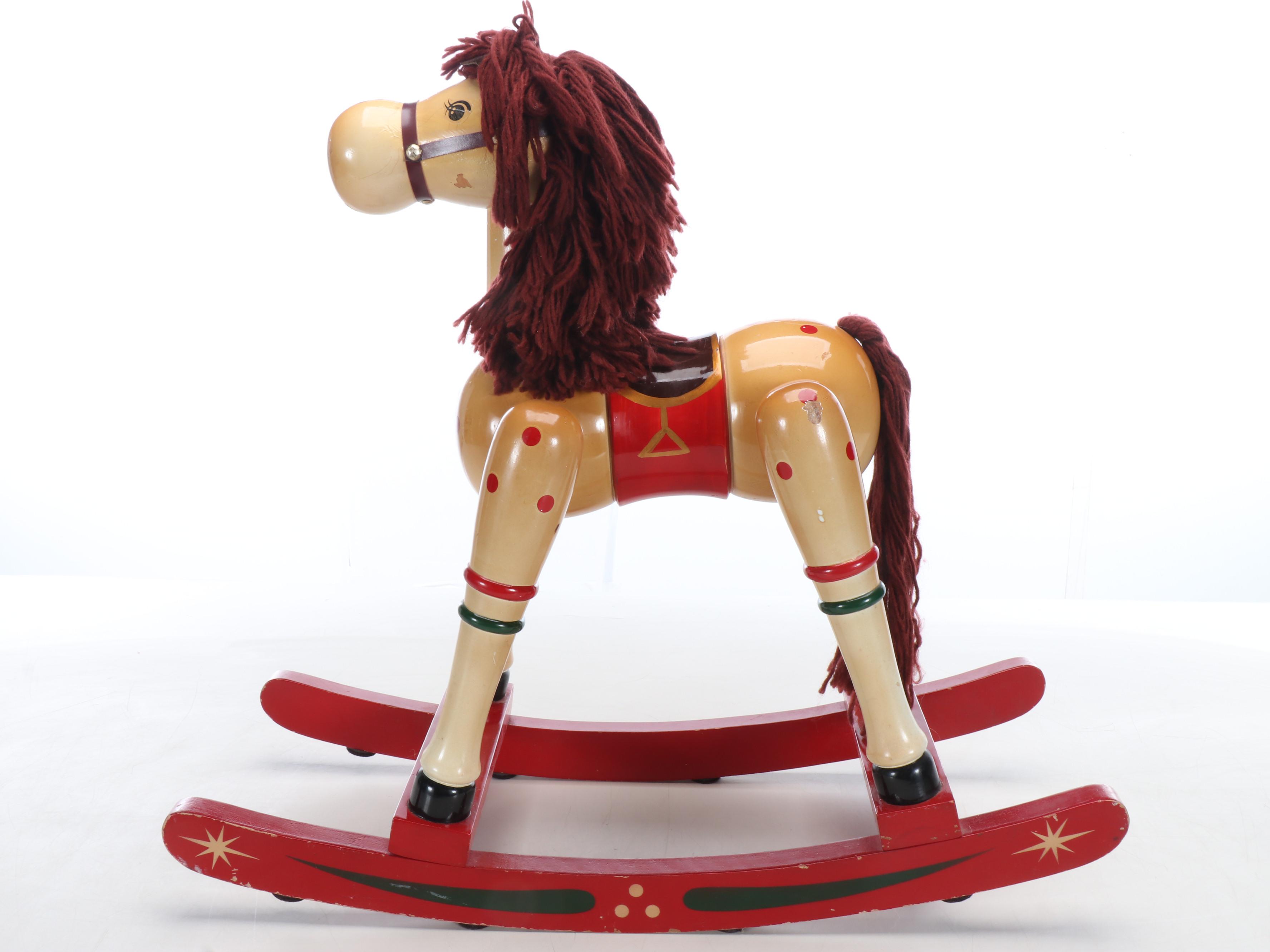 Christmas Wood Rocking Horse