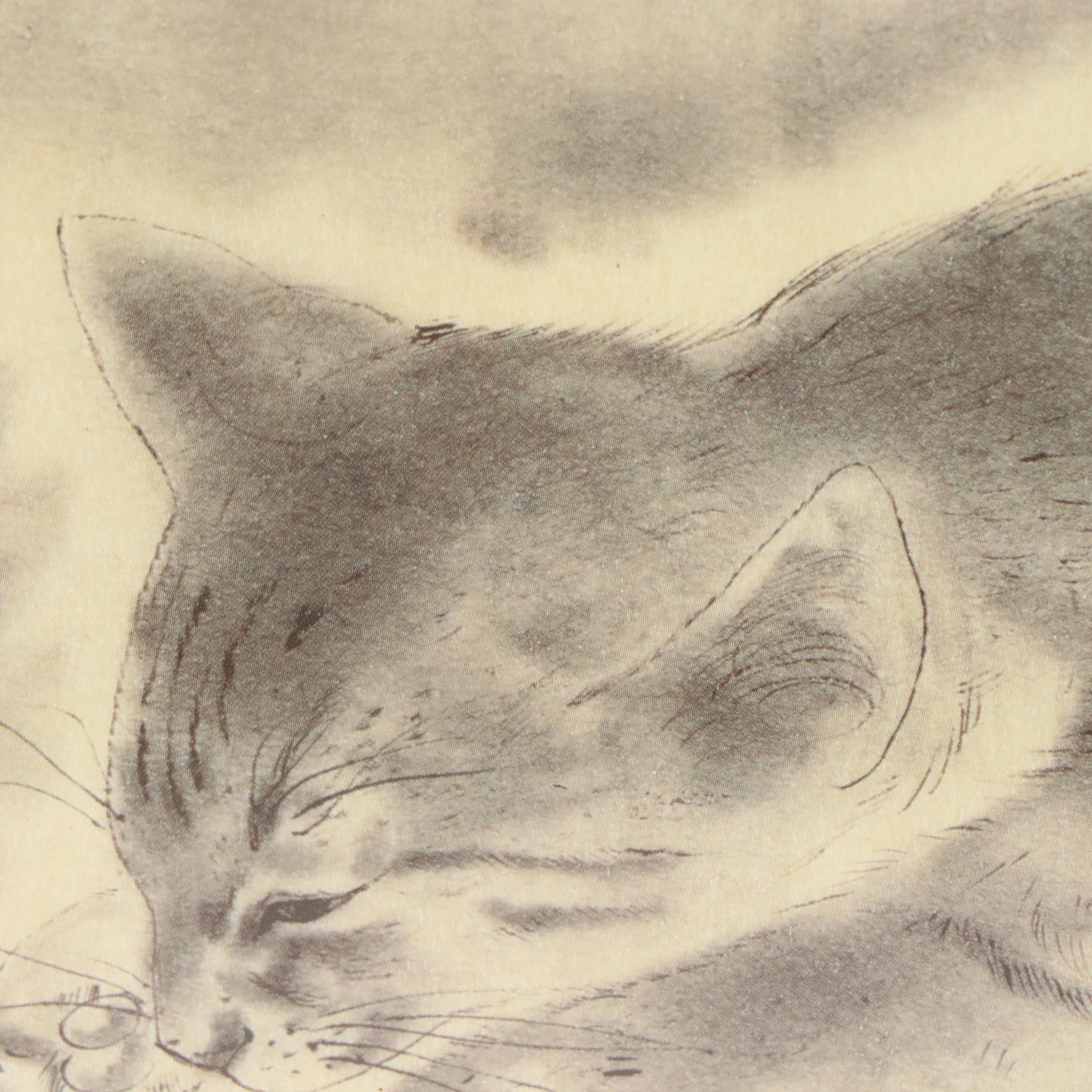 Offset Lithograph After Léonard Tsuguharu Foujita "Petit Chat"