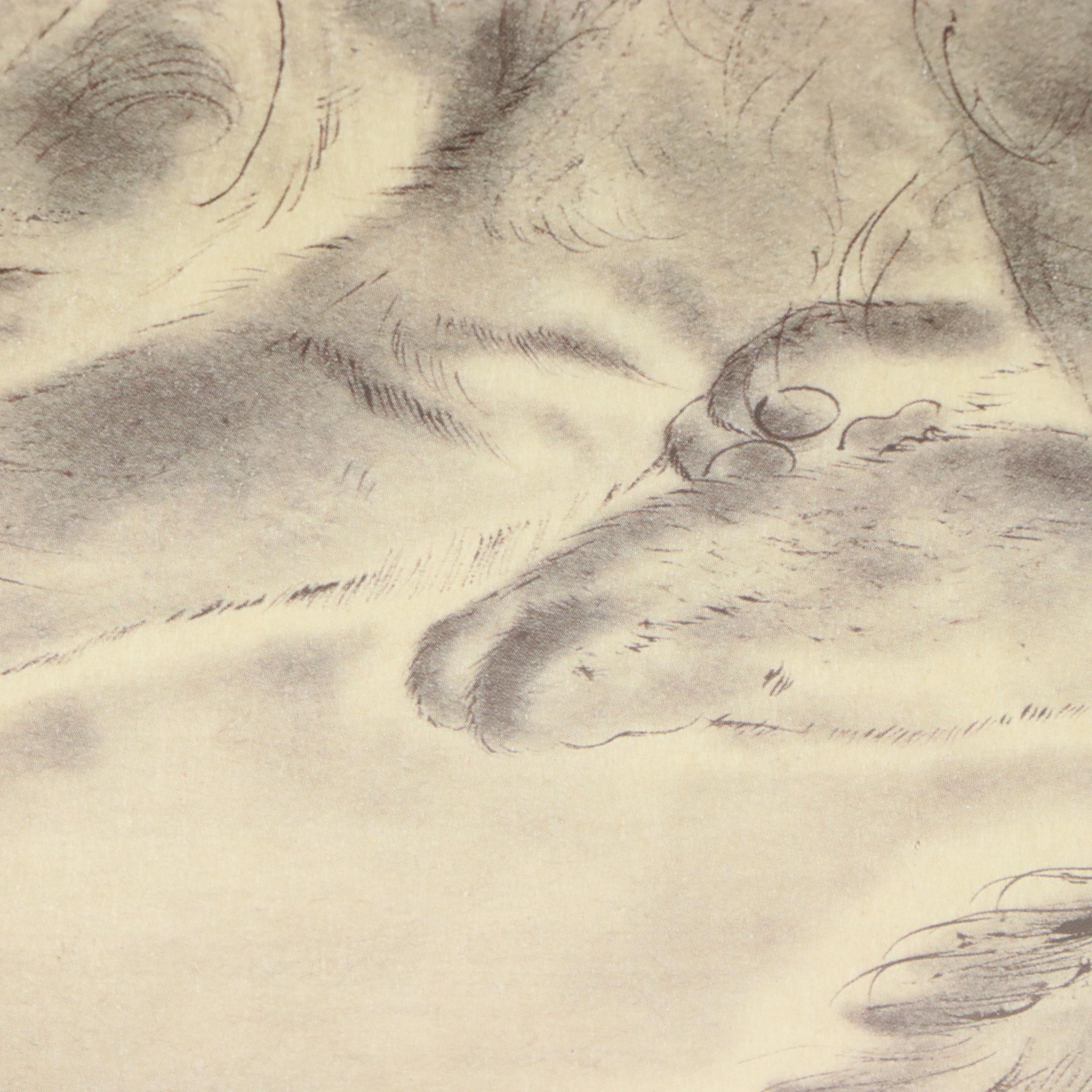 Offset Lithograph After Léonard Tsuguharu Foujita "Petit Chat"