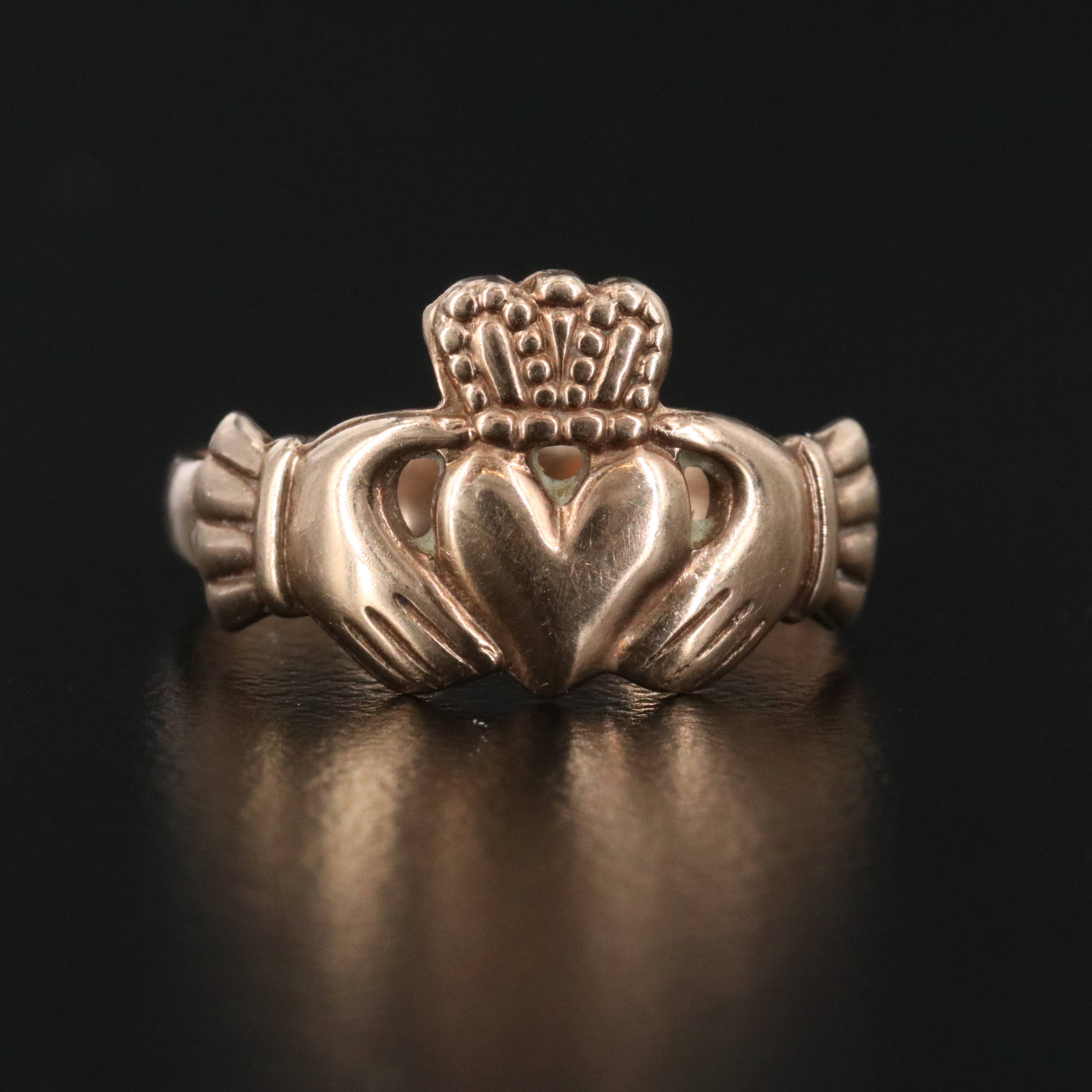 Irish 9K Rose Gold Claddagh Ring