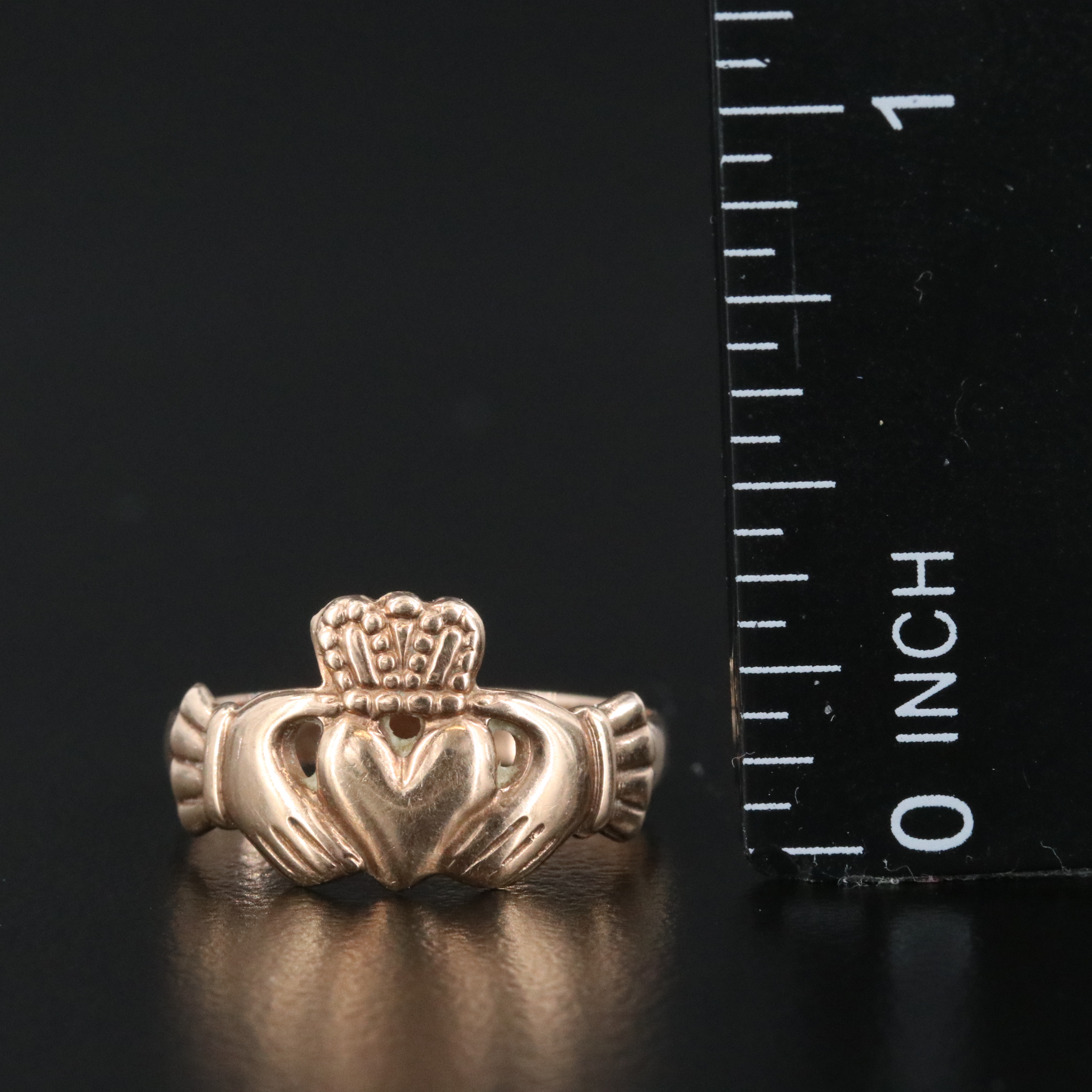 Irish 9K Rose Gold Claddagh Ring