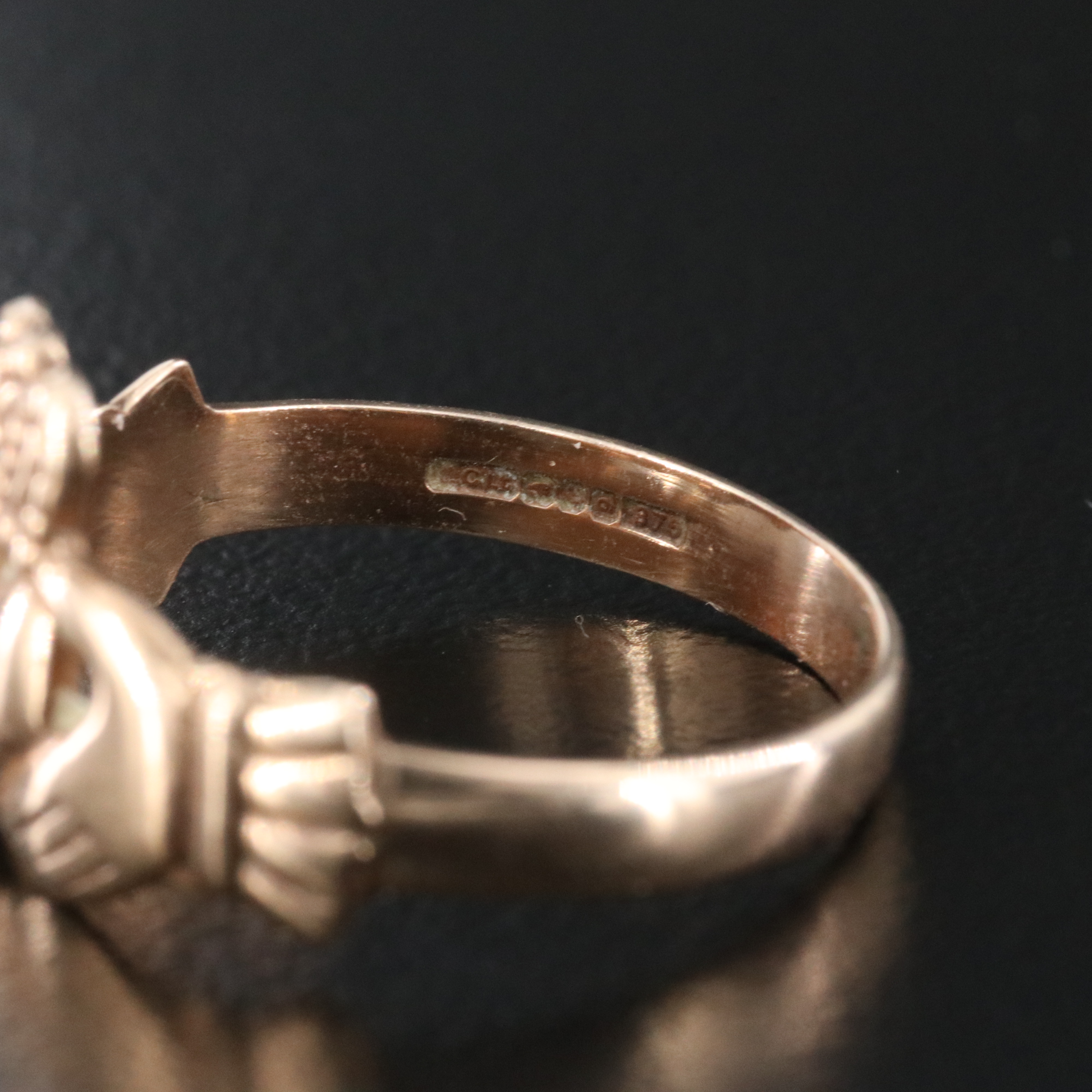 Irish 9K Rose Gold Claddagh Ring