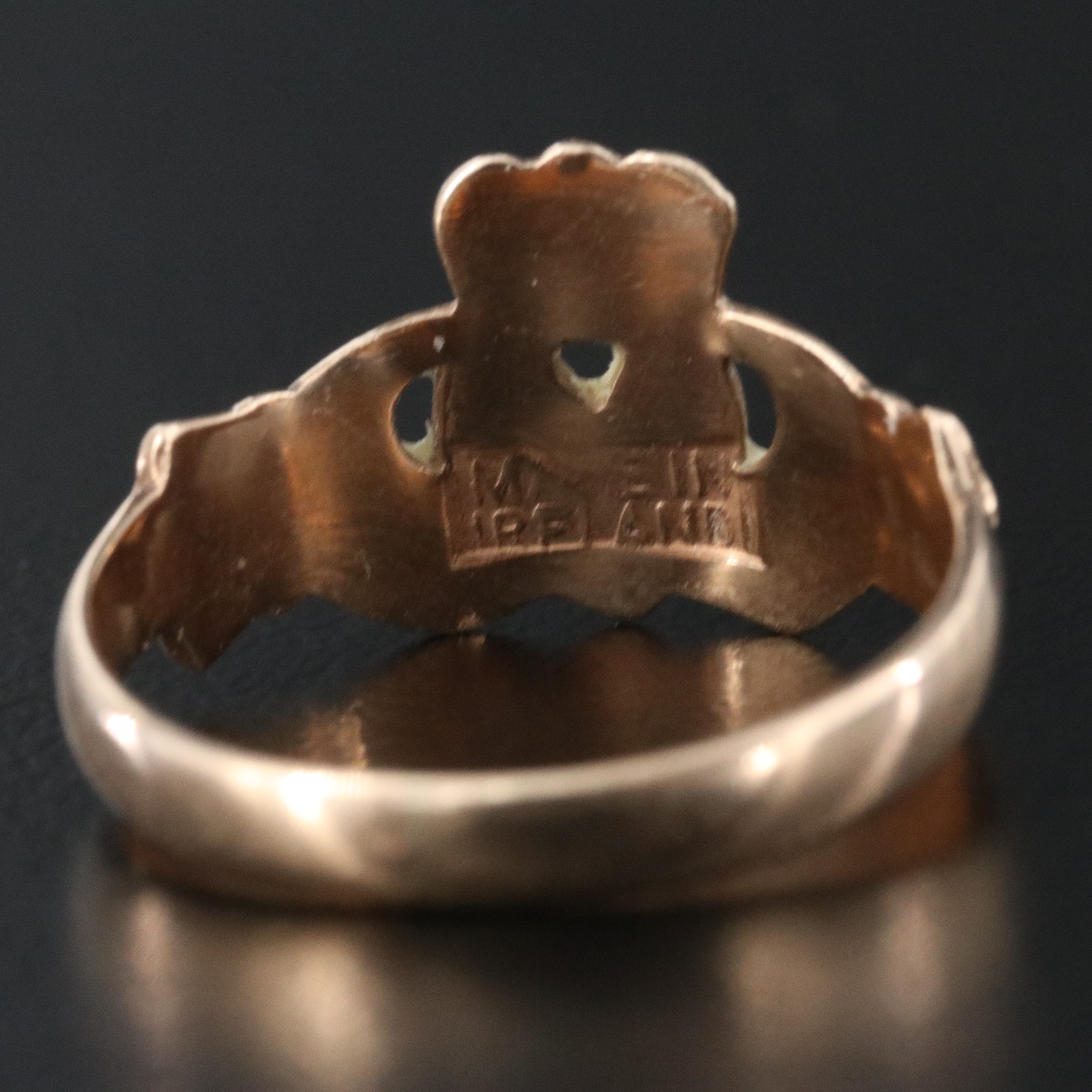 Irish 9K Rose Gold Claddagh Ring