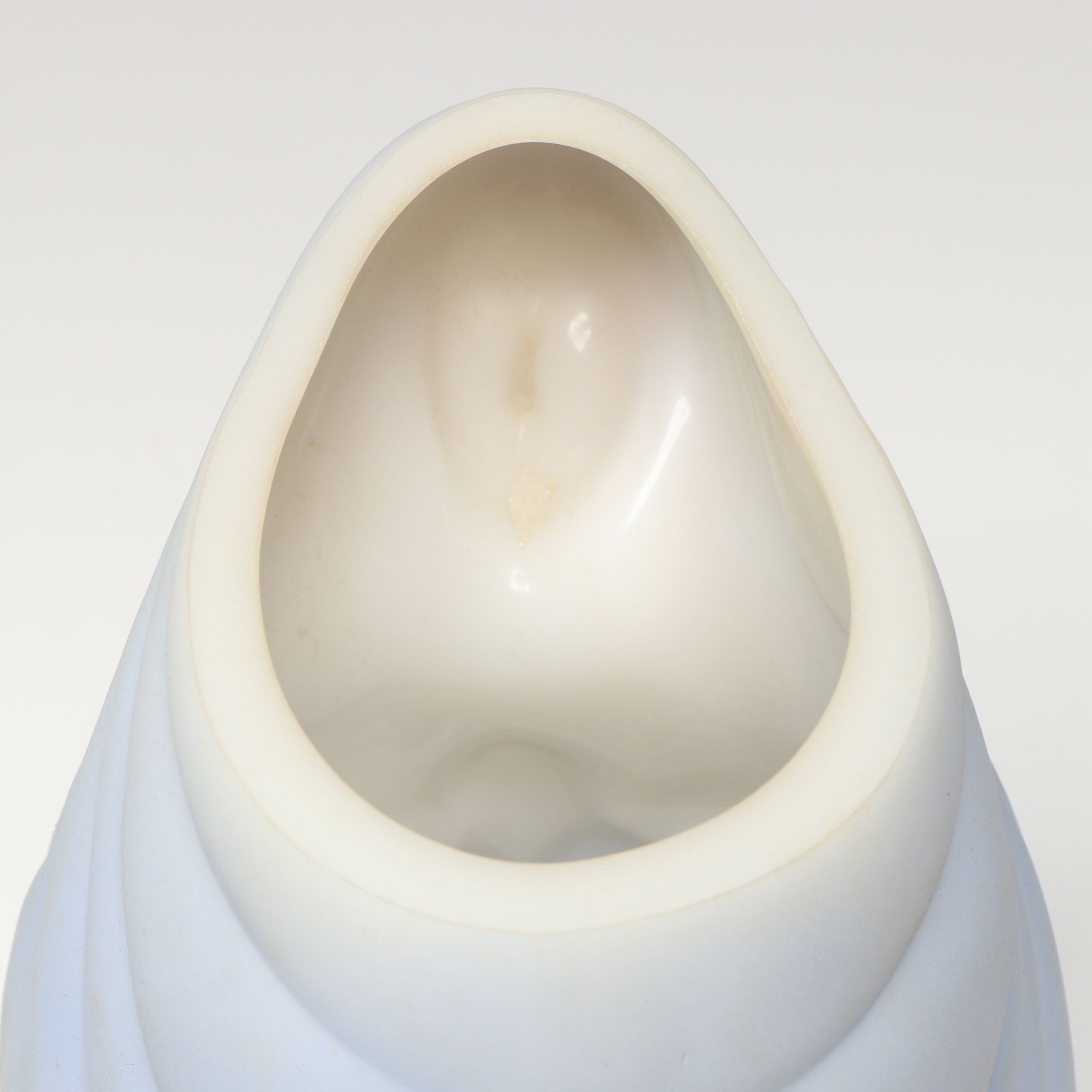 Fenton Angel Custard Glass Fairy Lamp with Madonna Glass Vase