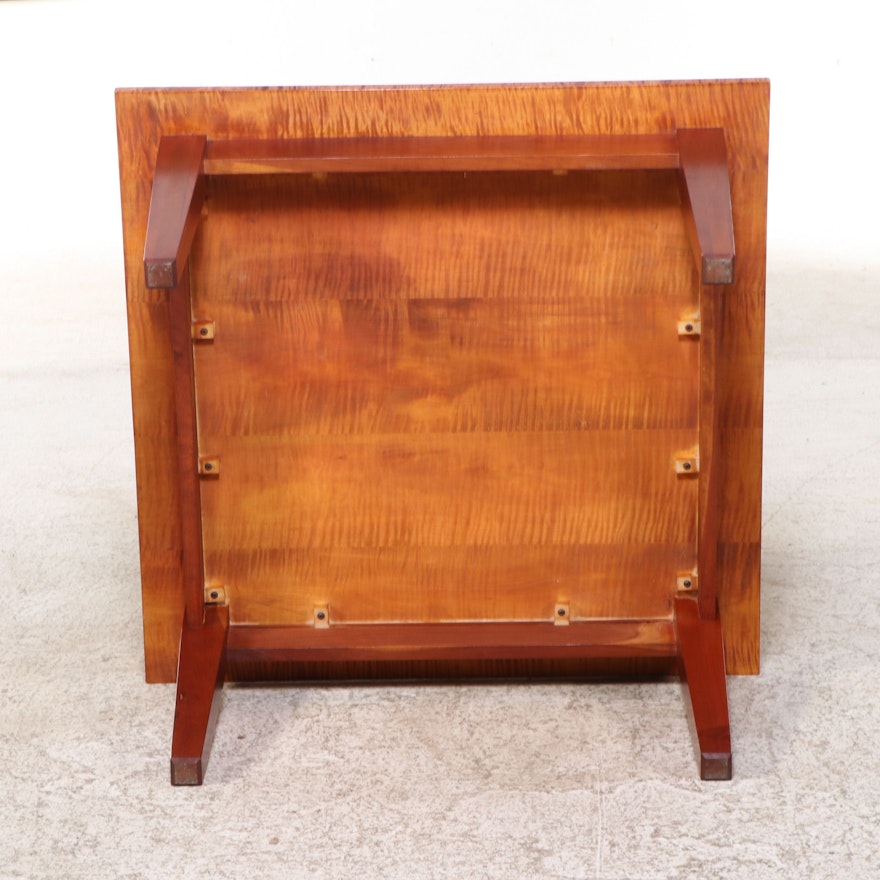 American Primitive Style Curly Maple Coffee Table | EBTH