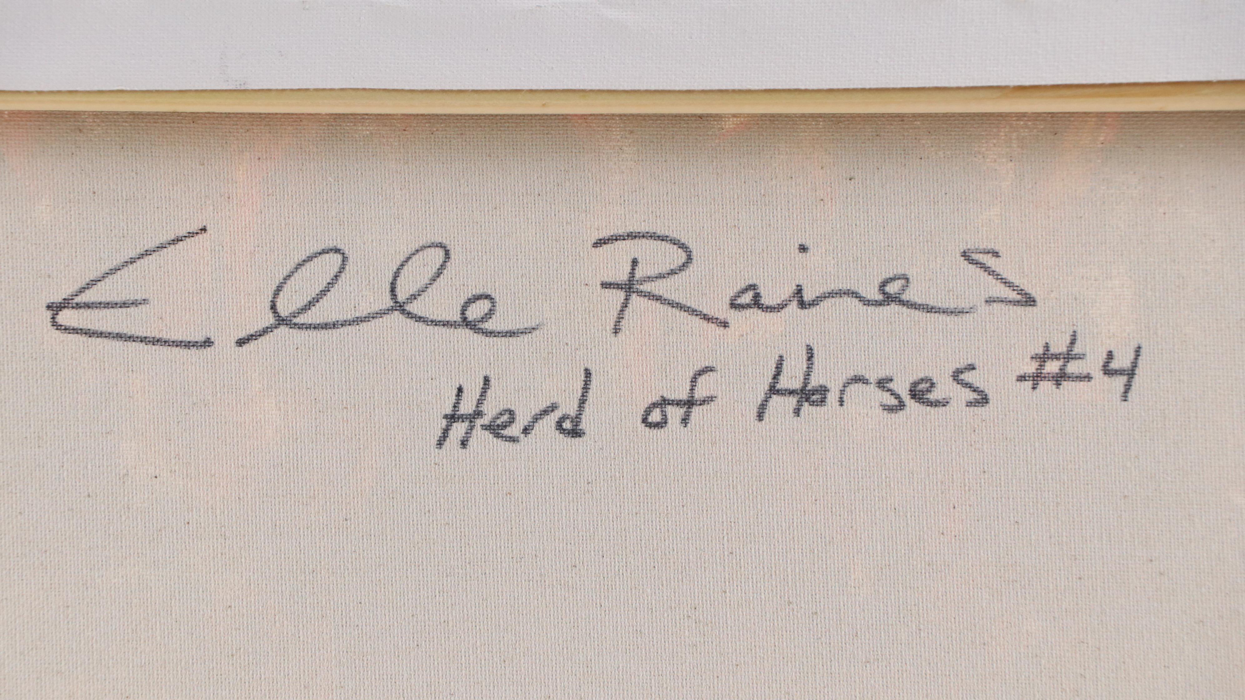 Elle Raines Abstract Acrylic Painting "Herd of Horses #4"