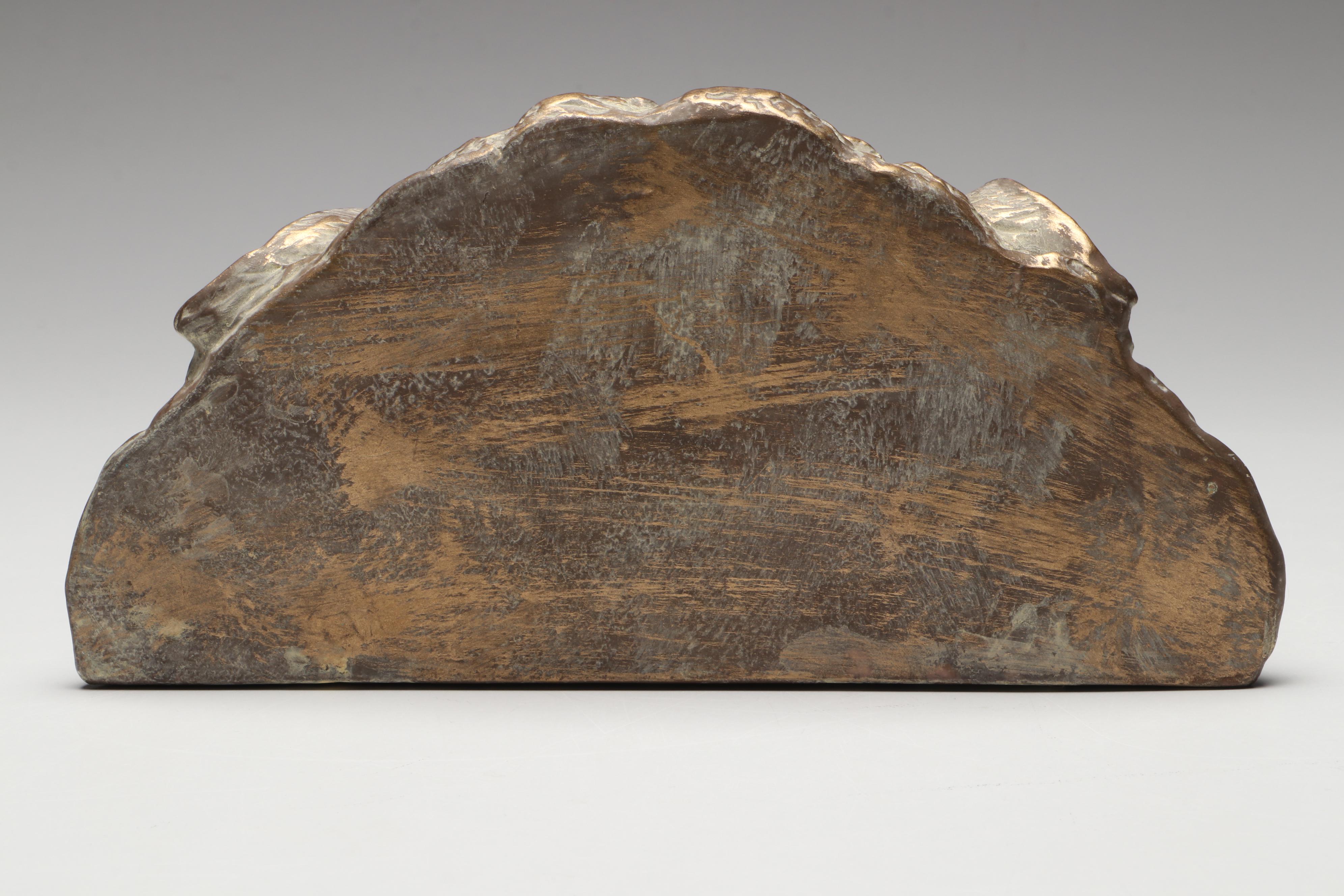 Lindsay Marie Gilt Distressed Rabbit Shelf with Distressed Bird Figurines