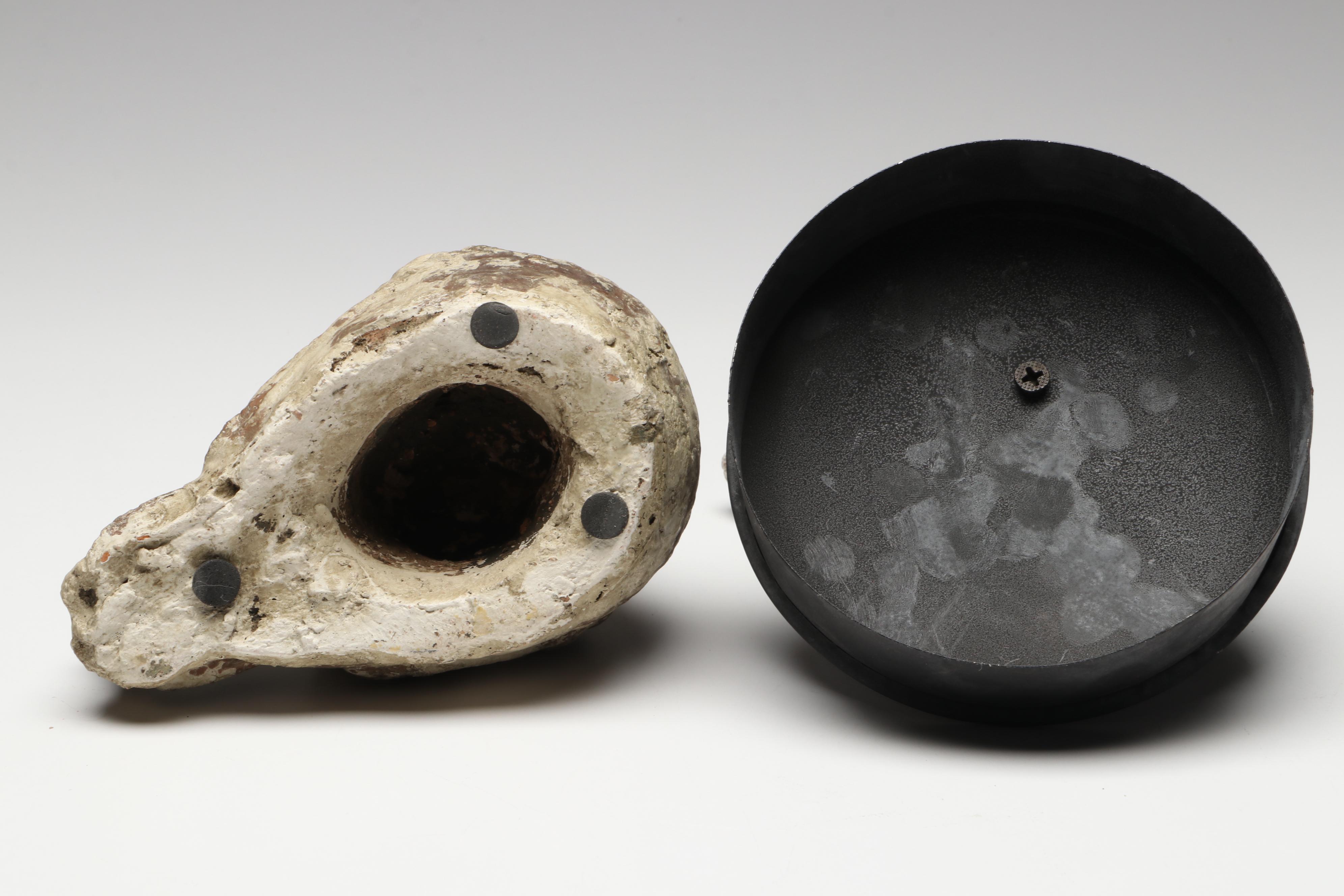 Lindsay Marie Gilt Distressed Rabbit Shelf with Distressed Bird Figurines