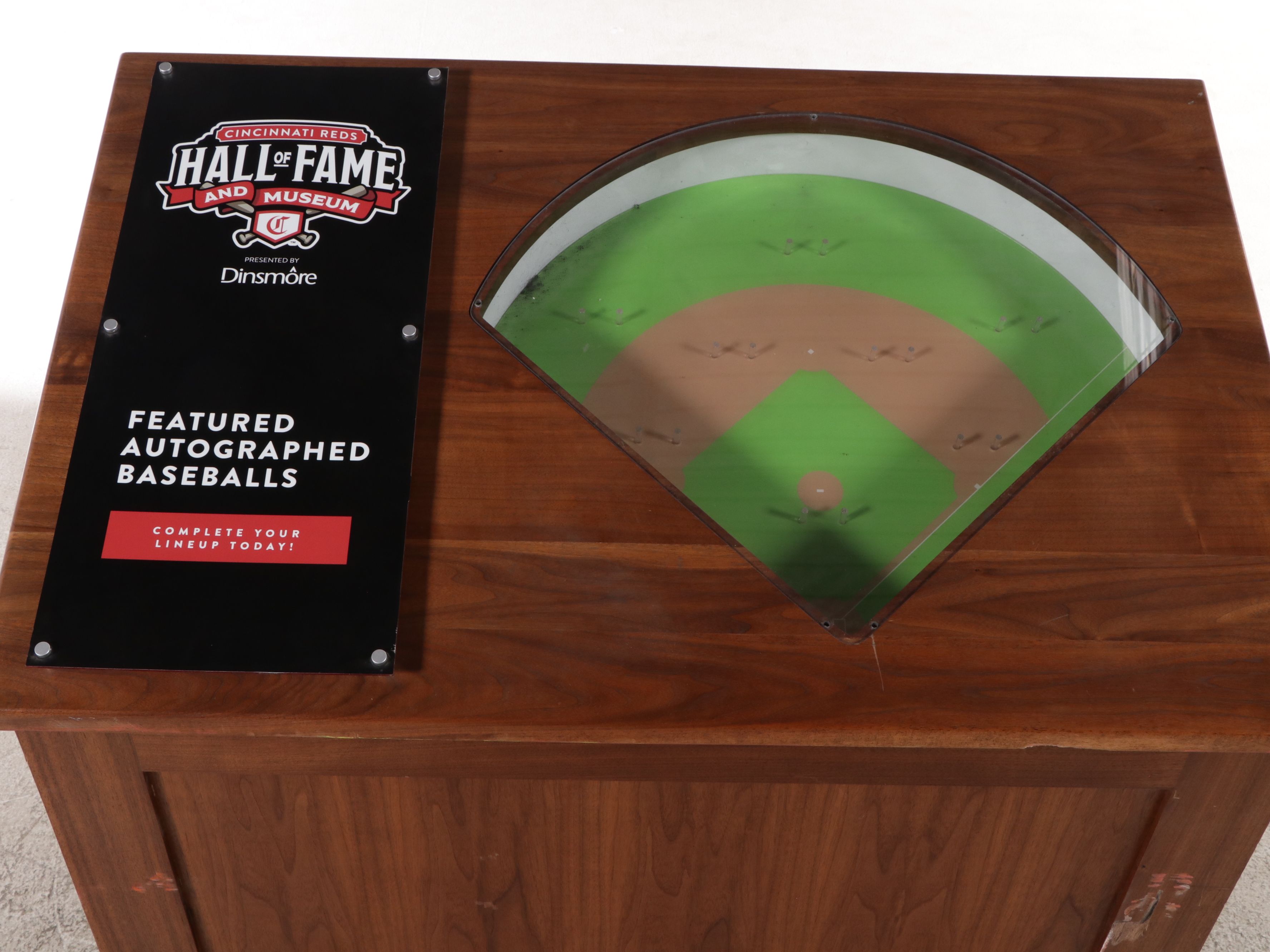 Cincinnati Reds Museum Retail Baseball Display Cabinet