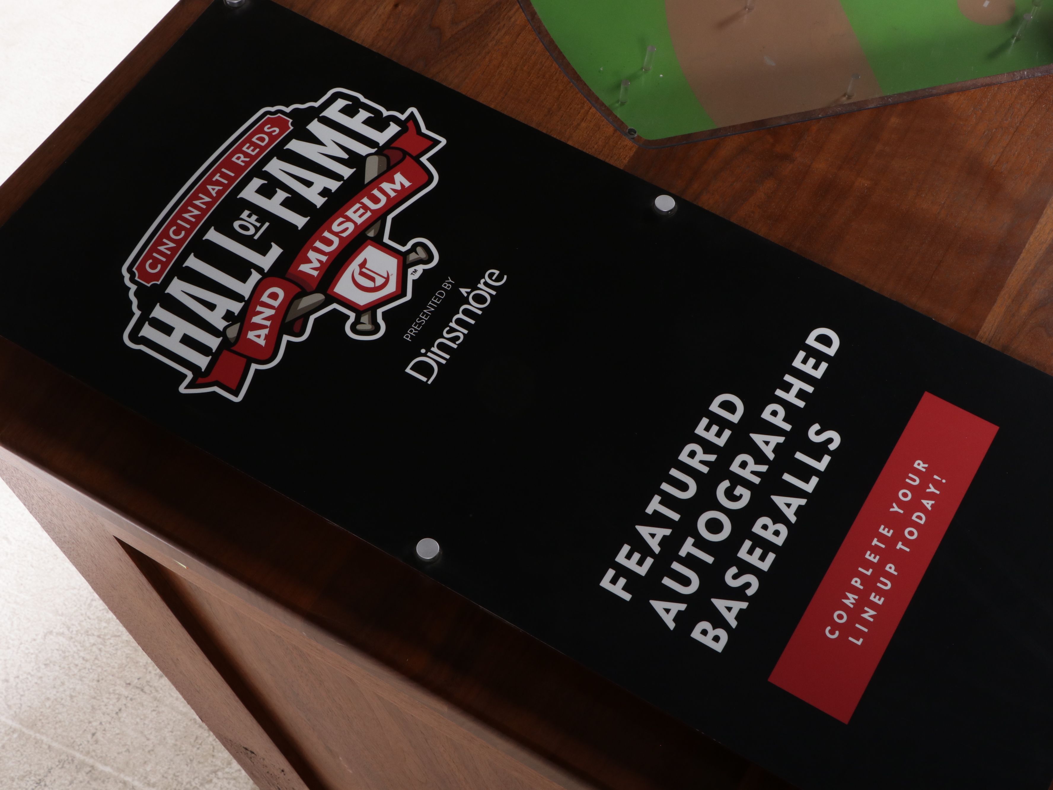 Cincinnati Reds Museum Retail Baseball Display Cabinet