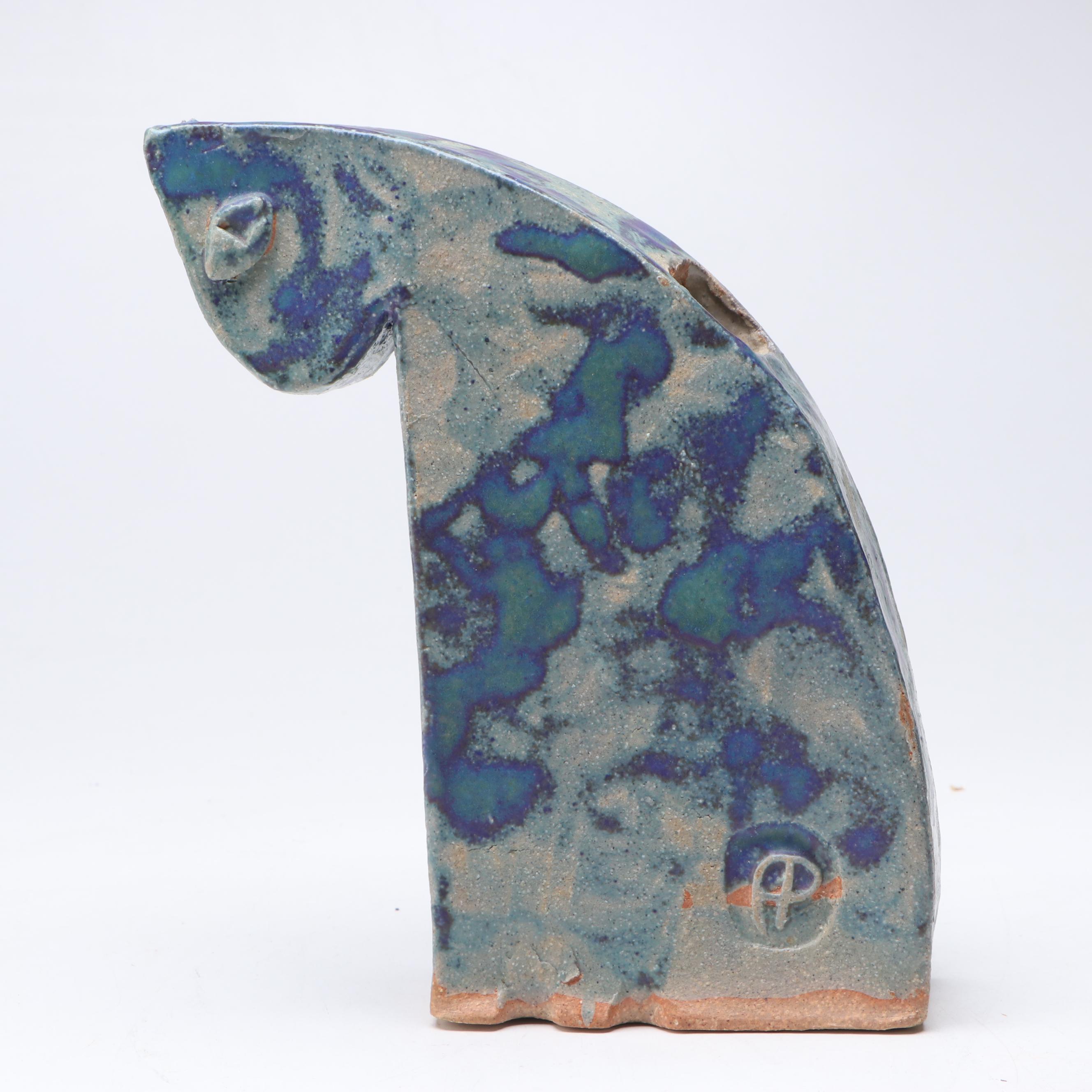 Abstract Modern Ceramic Horse Vase