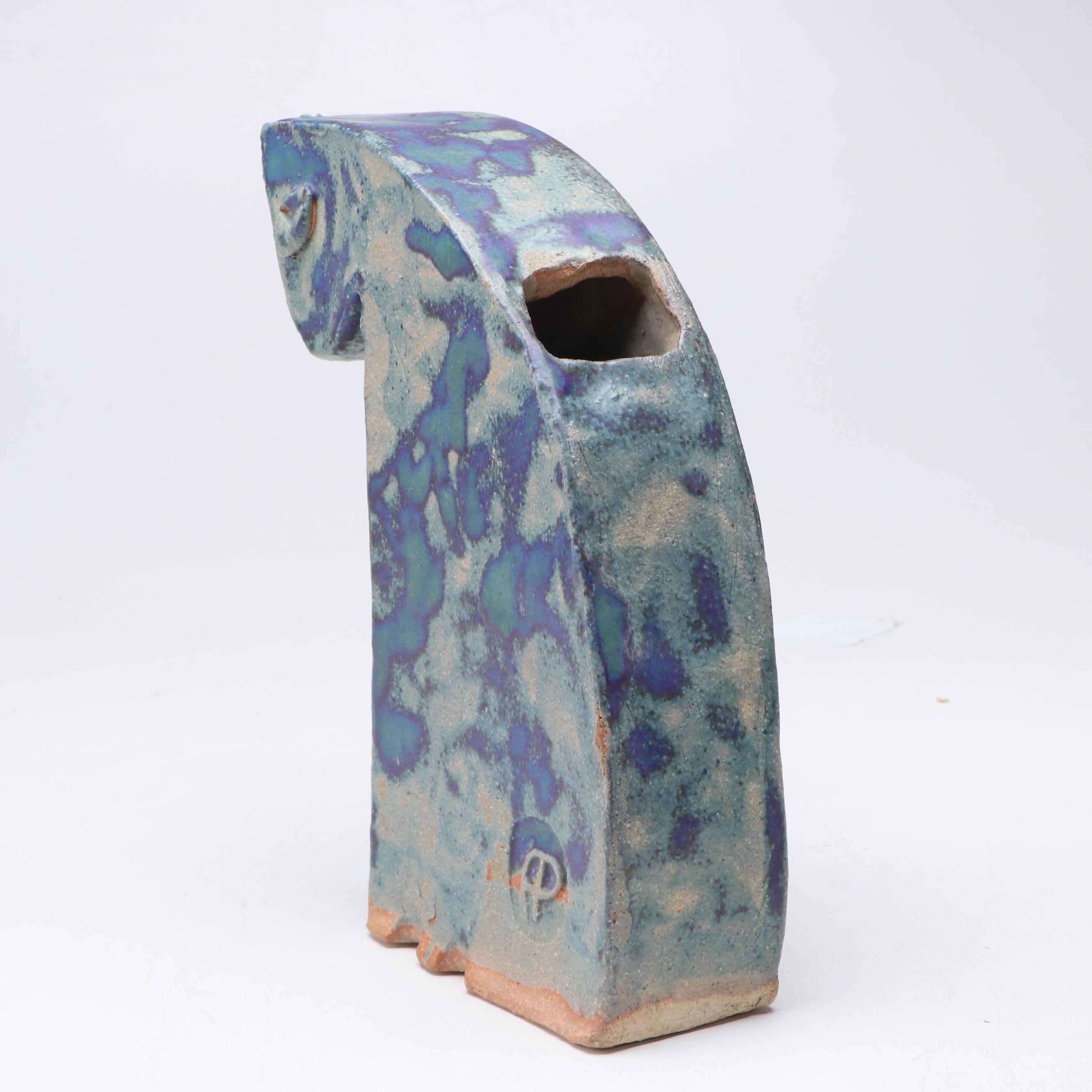 Abstract Modern Ceramic Horse Vase