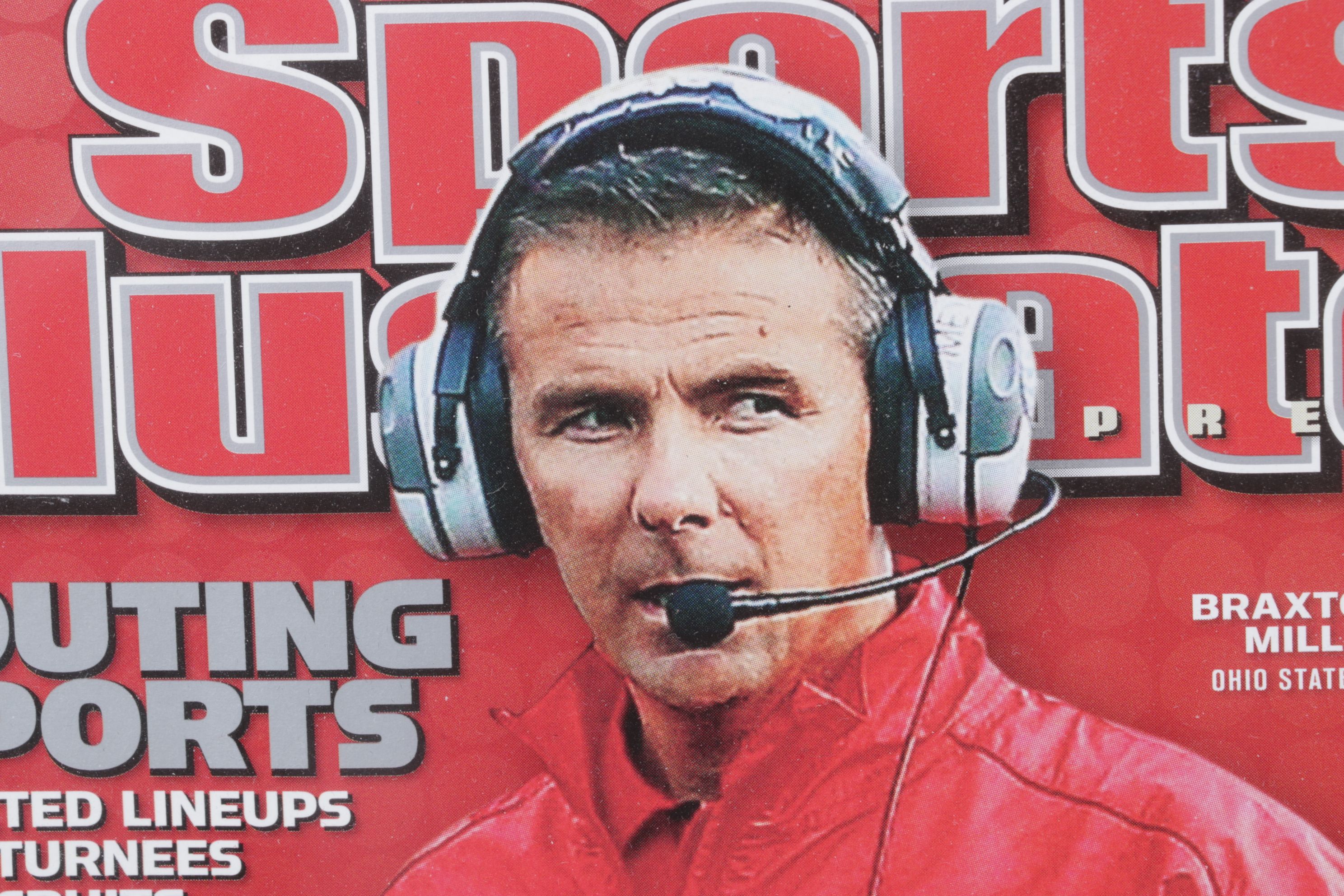 Framed 2013 Sports Illustrated Big Ten Cover with Urban Meyer and Ohio  State