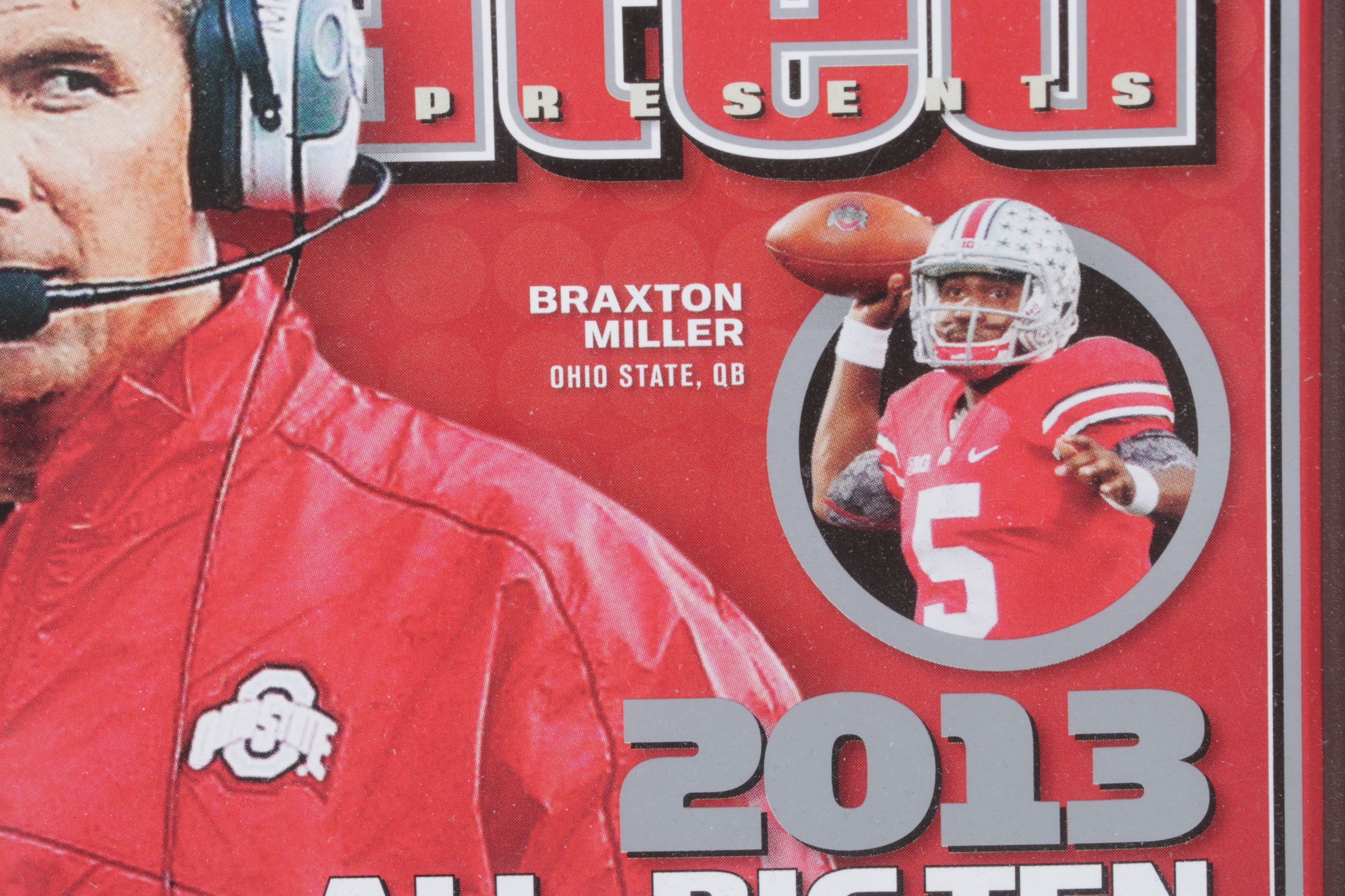 Framed 2013 Sports Illustrated Big Ten Cover with Urban Meyer and Ohio  State