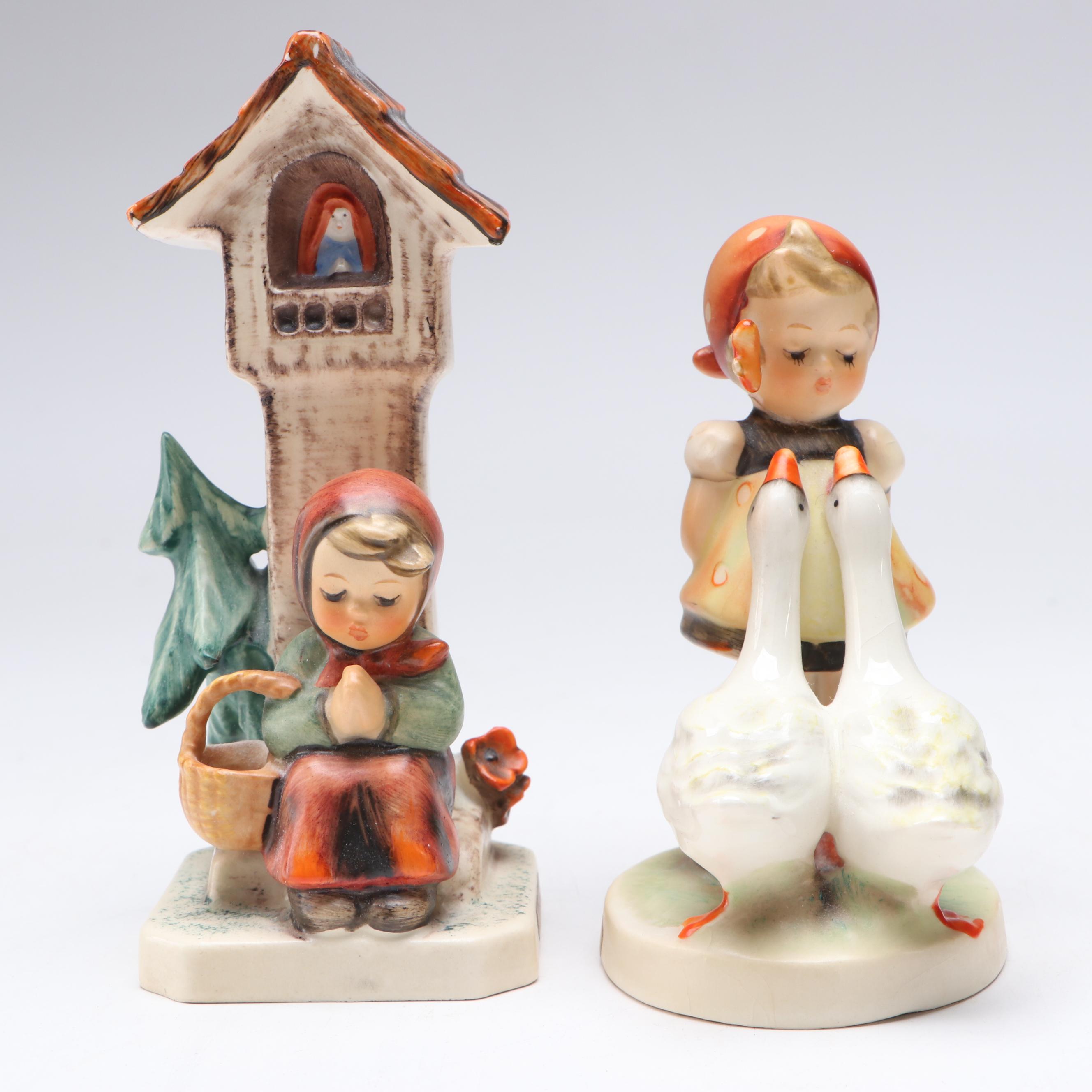 Goebel "Worship," "Goose Girl" and More Porcelain Hummel Figurines