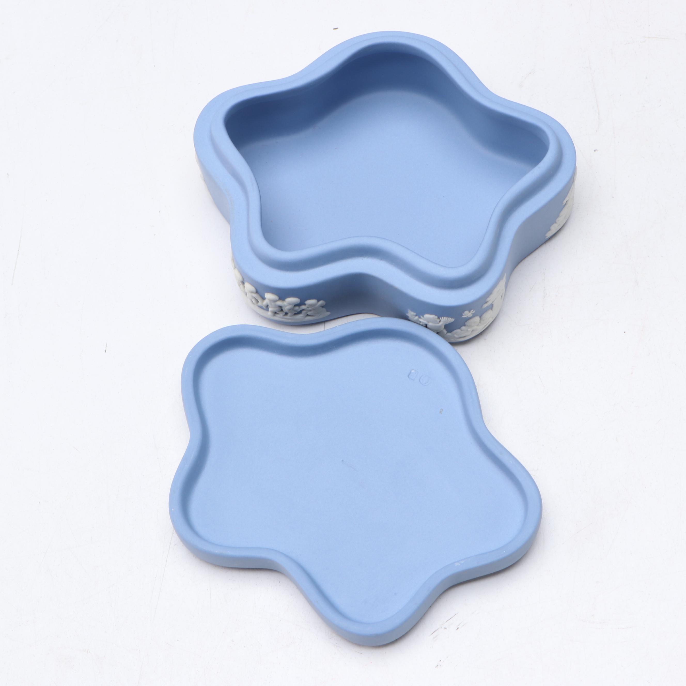 Wedgwood English Jasper Ware Box, Ashtray and Table Dish