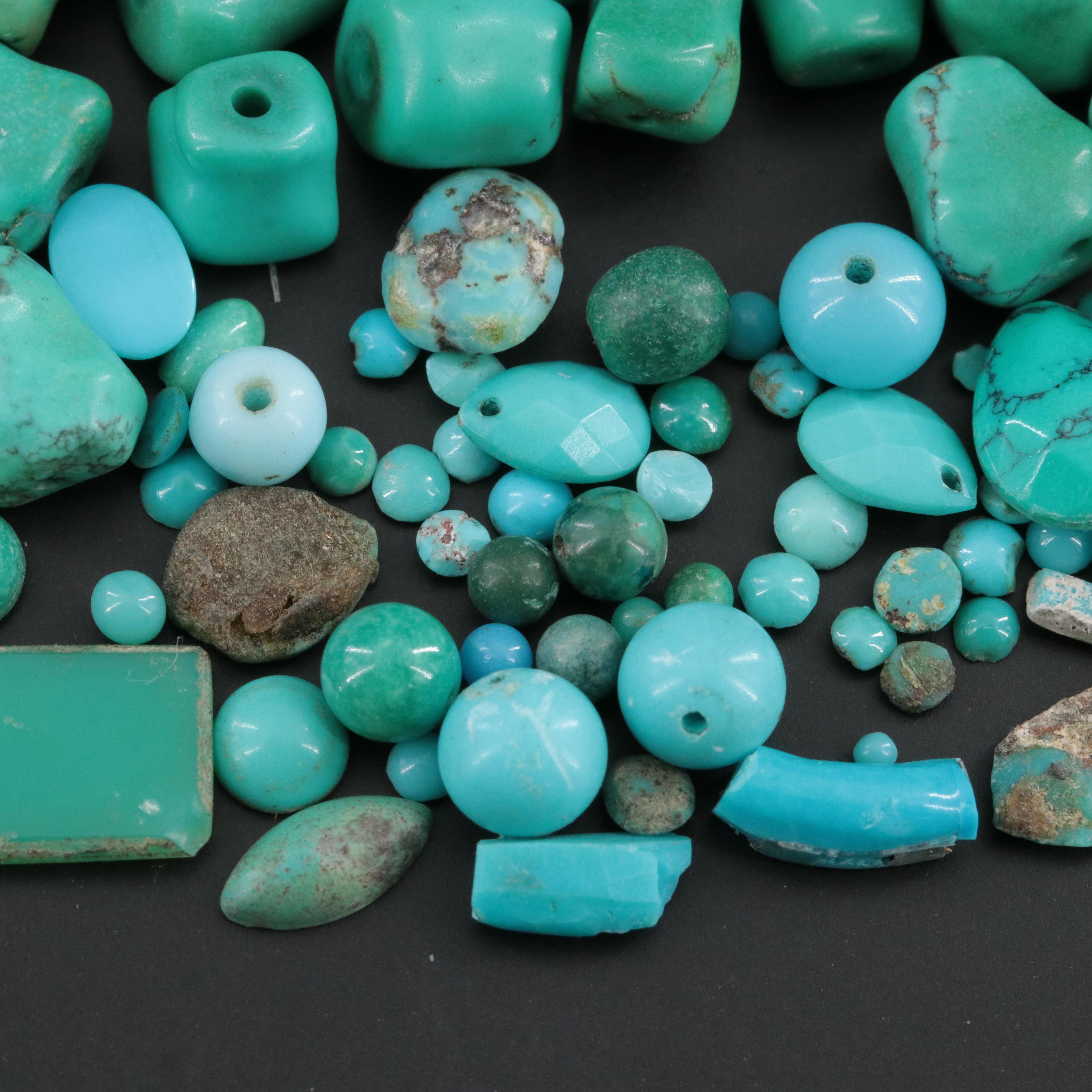 Loose 252.38 CTW Turquoise and Imitation Turquoise Lot