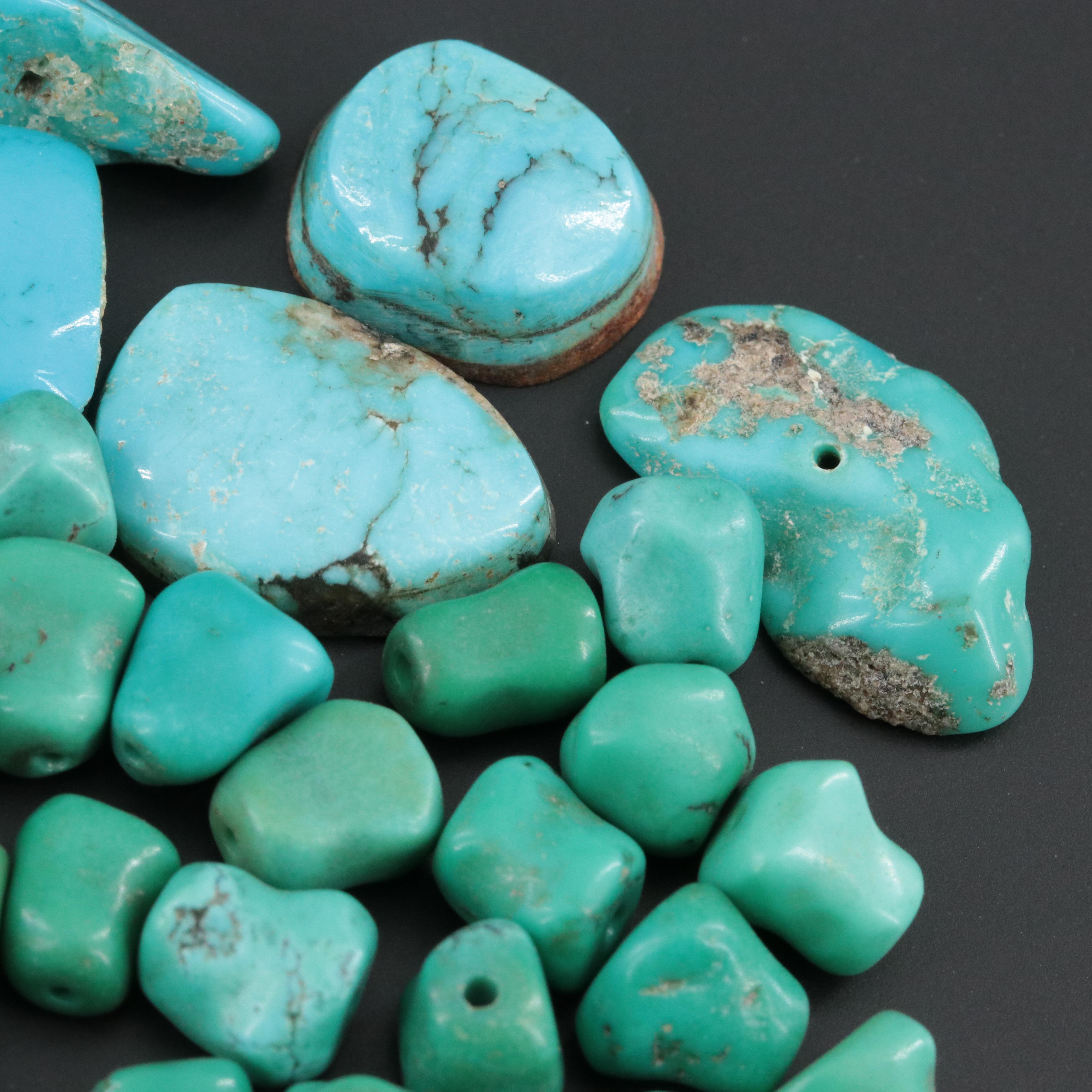 Loose 252.38 CTW Turquoise and Imitation Turquoise Lot