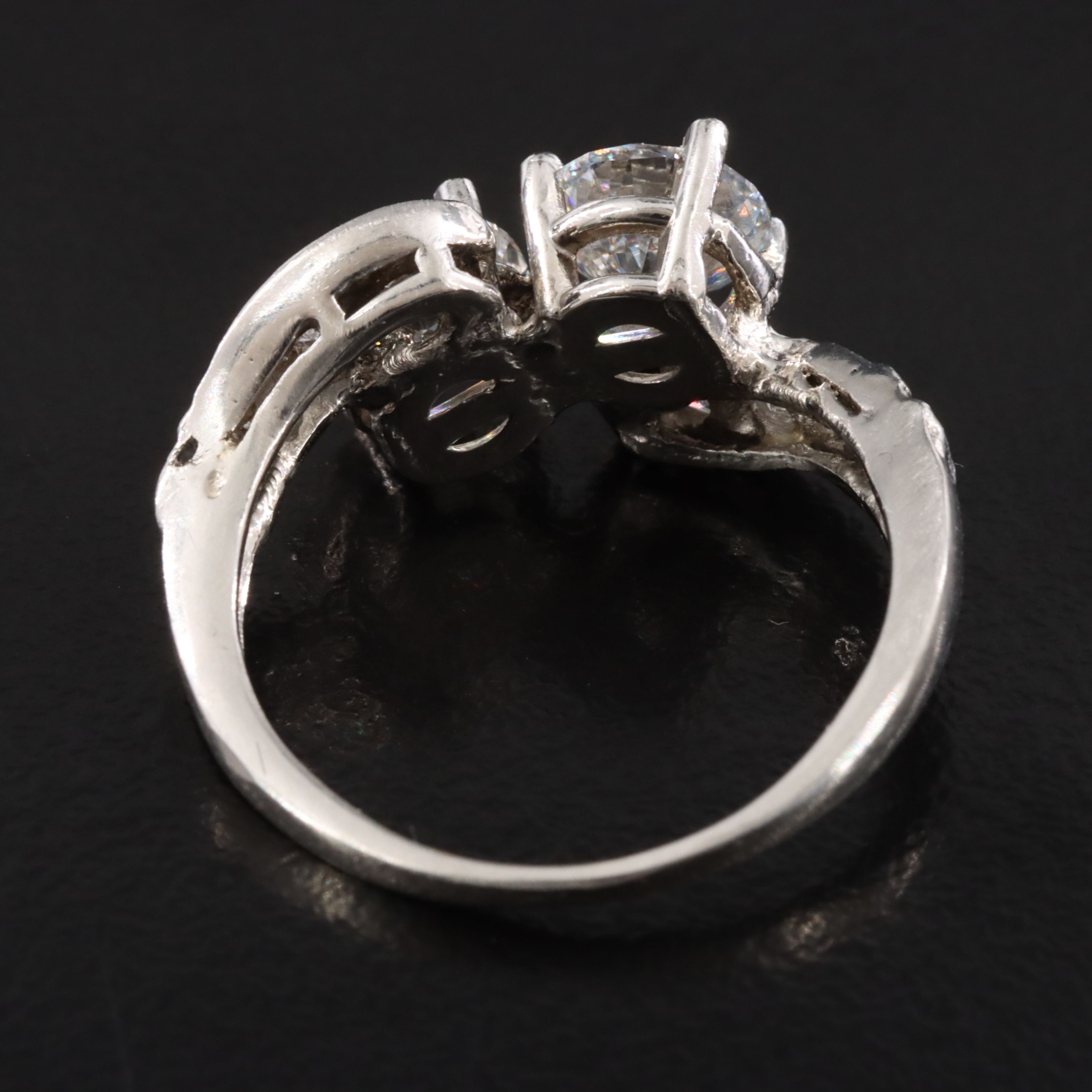 Platinum 2.11 CTW Diamond Toi et Moi Ring