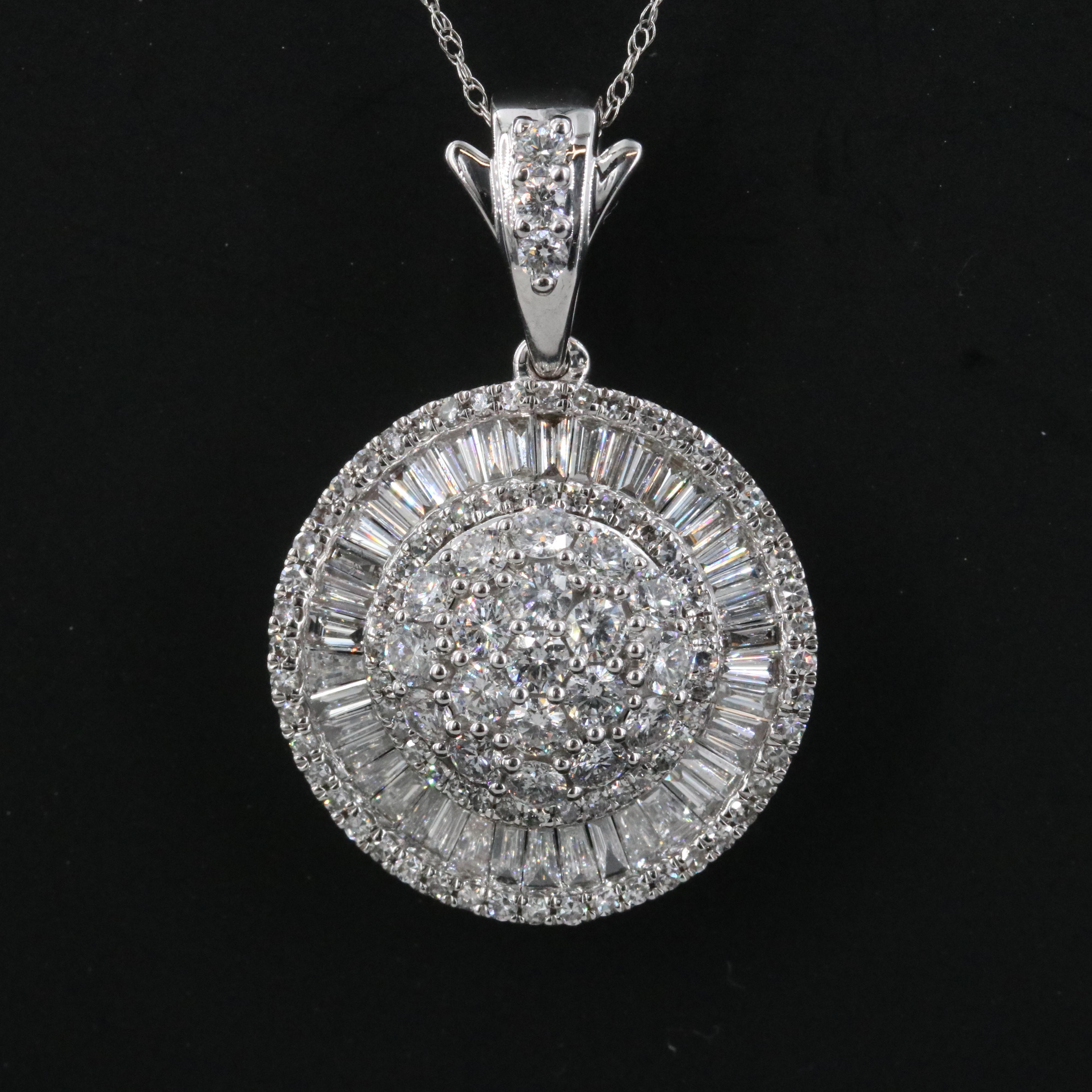 14K 1.95 CTW Diamond Ballerina Pendant Necklace