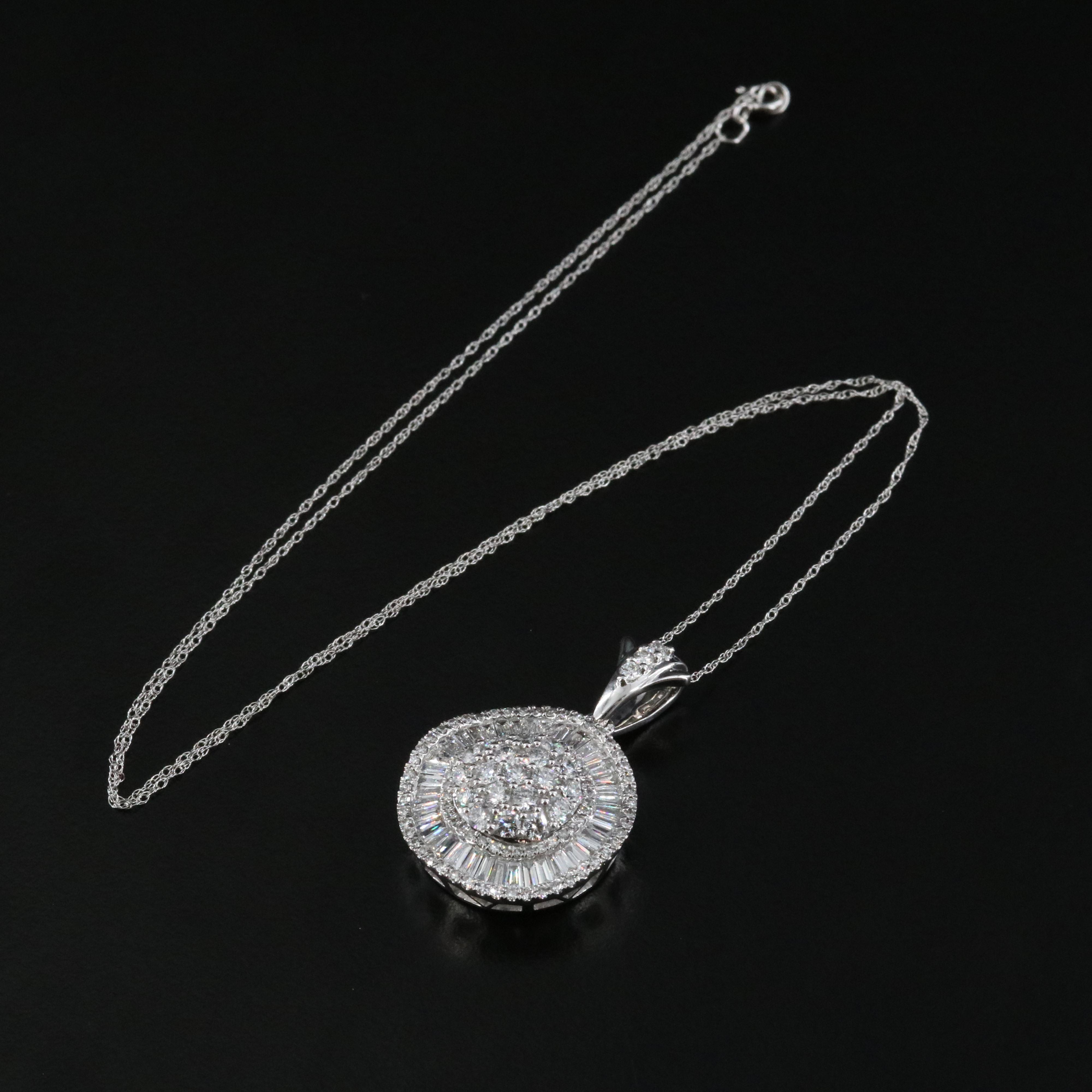 14K 1.95 CTW Diamond Ballerina Pendant Necklace