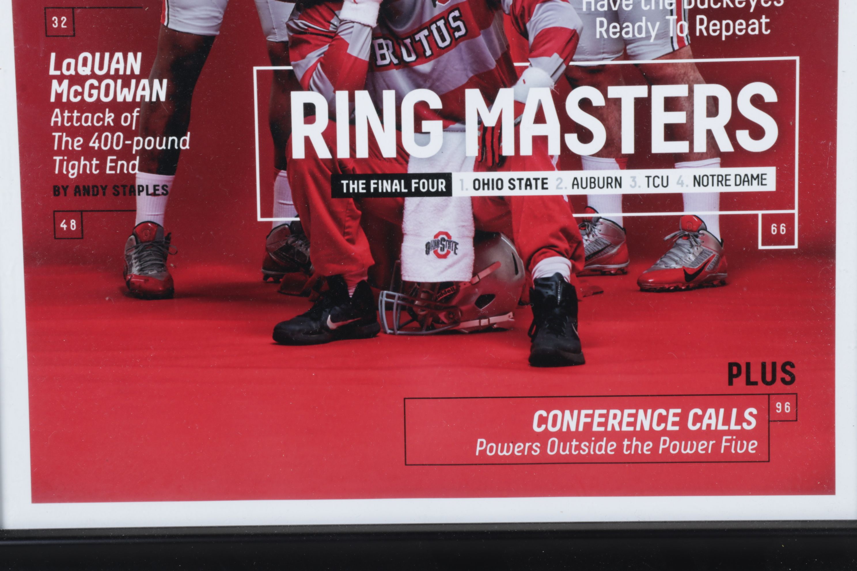 Framed 2015 Sports Illustrated College Football Preview Cover with Ohio State