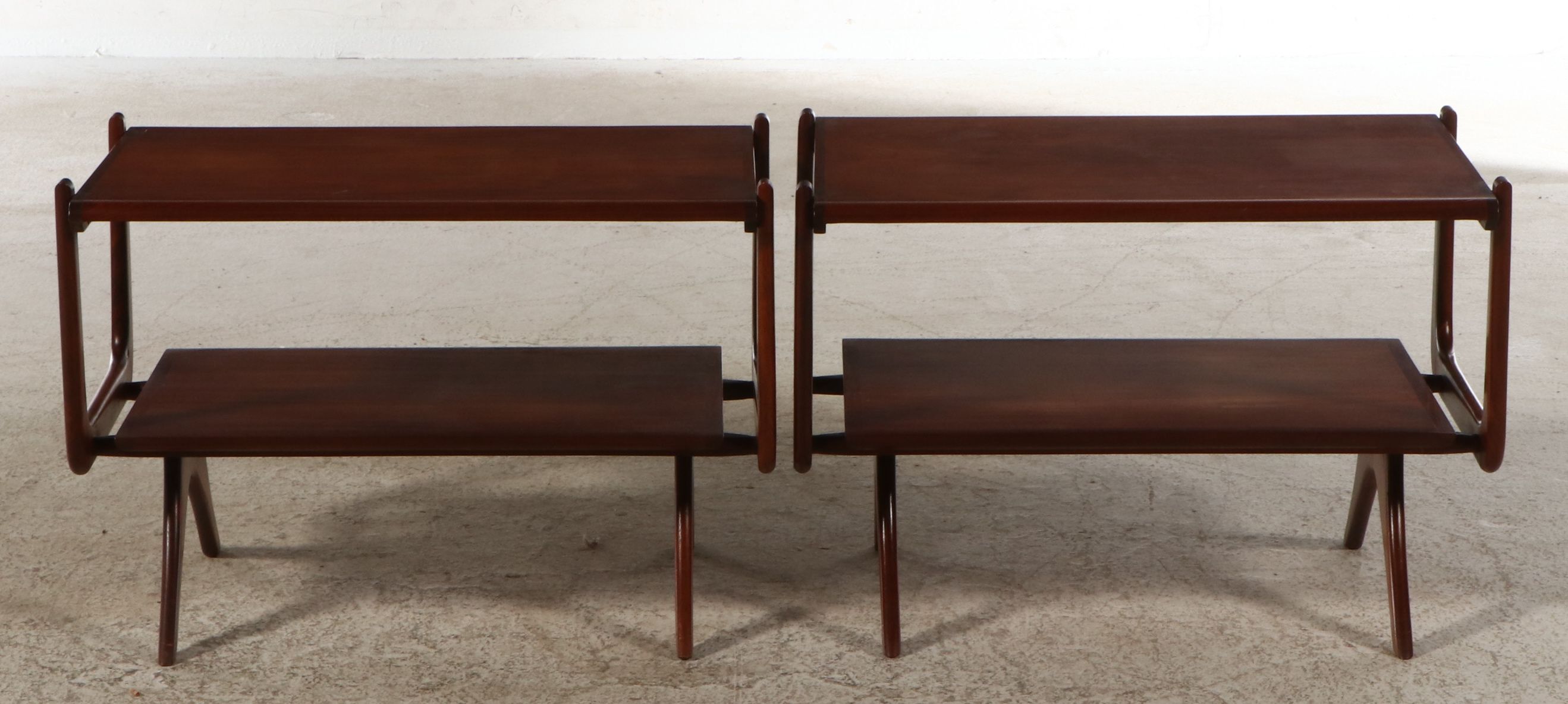 Pair of Otmar Mid Century Modern Teak End Tables