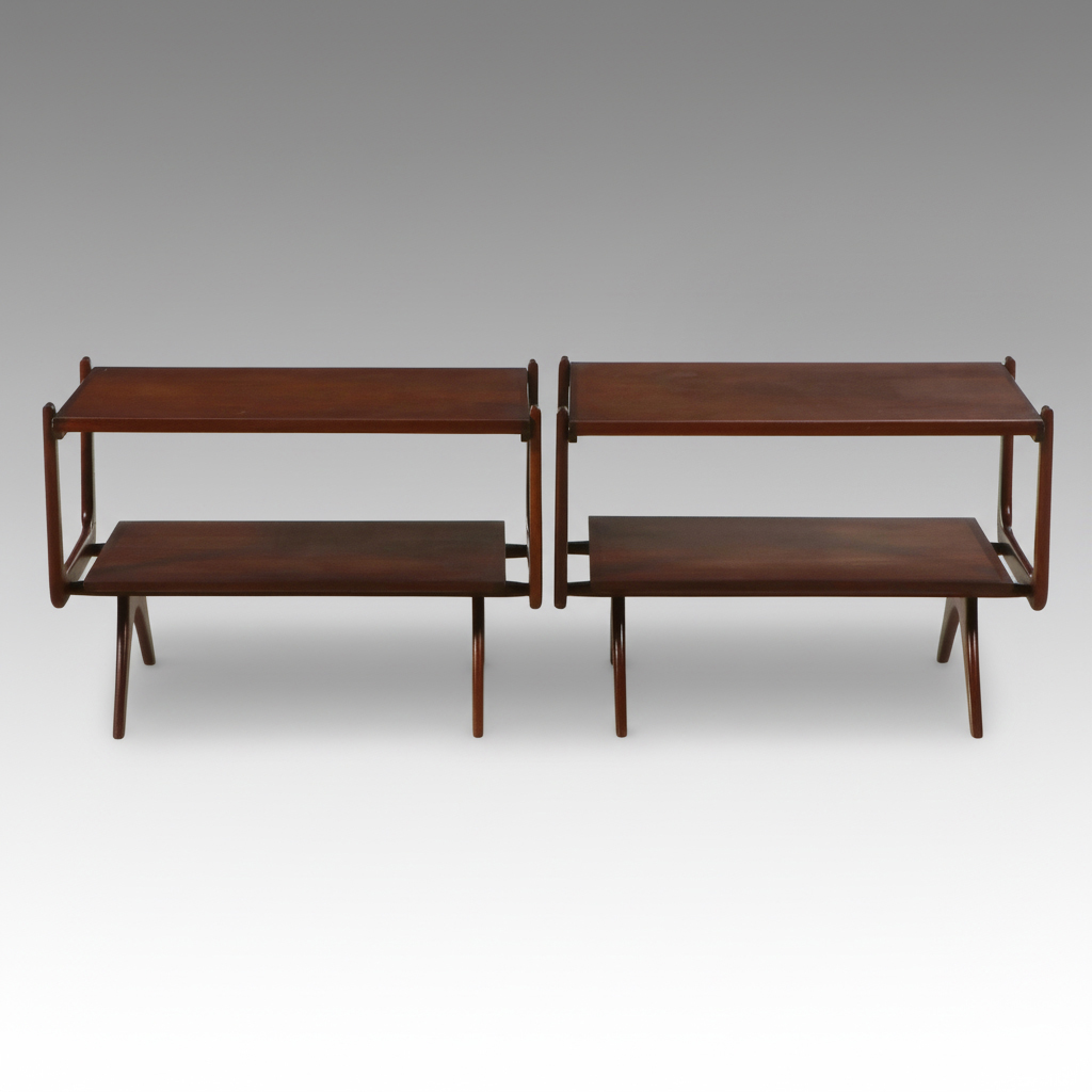 Pair of Otmar Mid Century Modern Teak End Tables