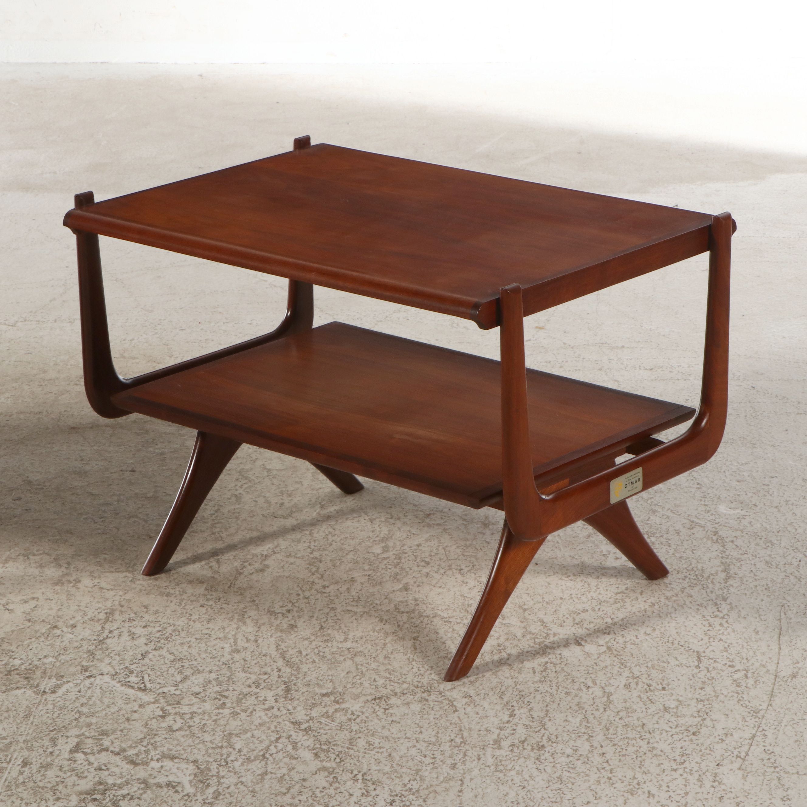 Pair of Otmar Mid Century Modern Teak End Tables