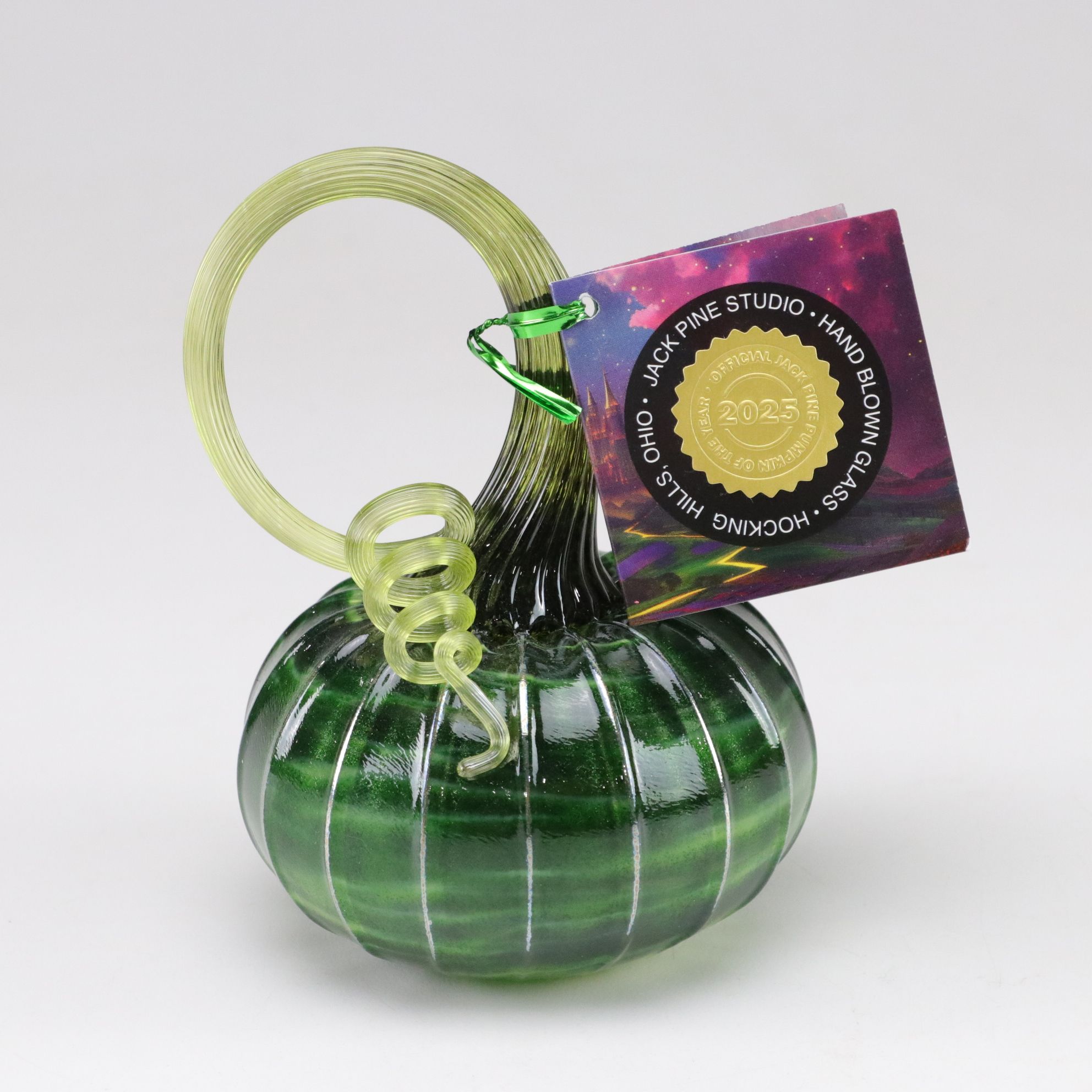 Jack Pine Studio Hand-Blown Glass 2025 Pumpkin of  the Year