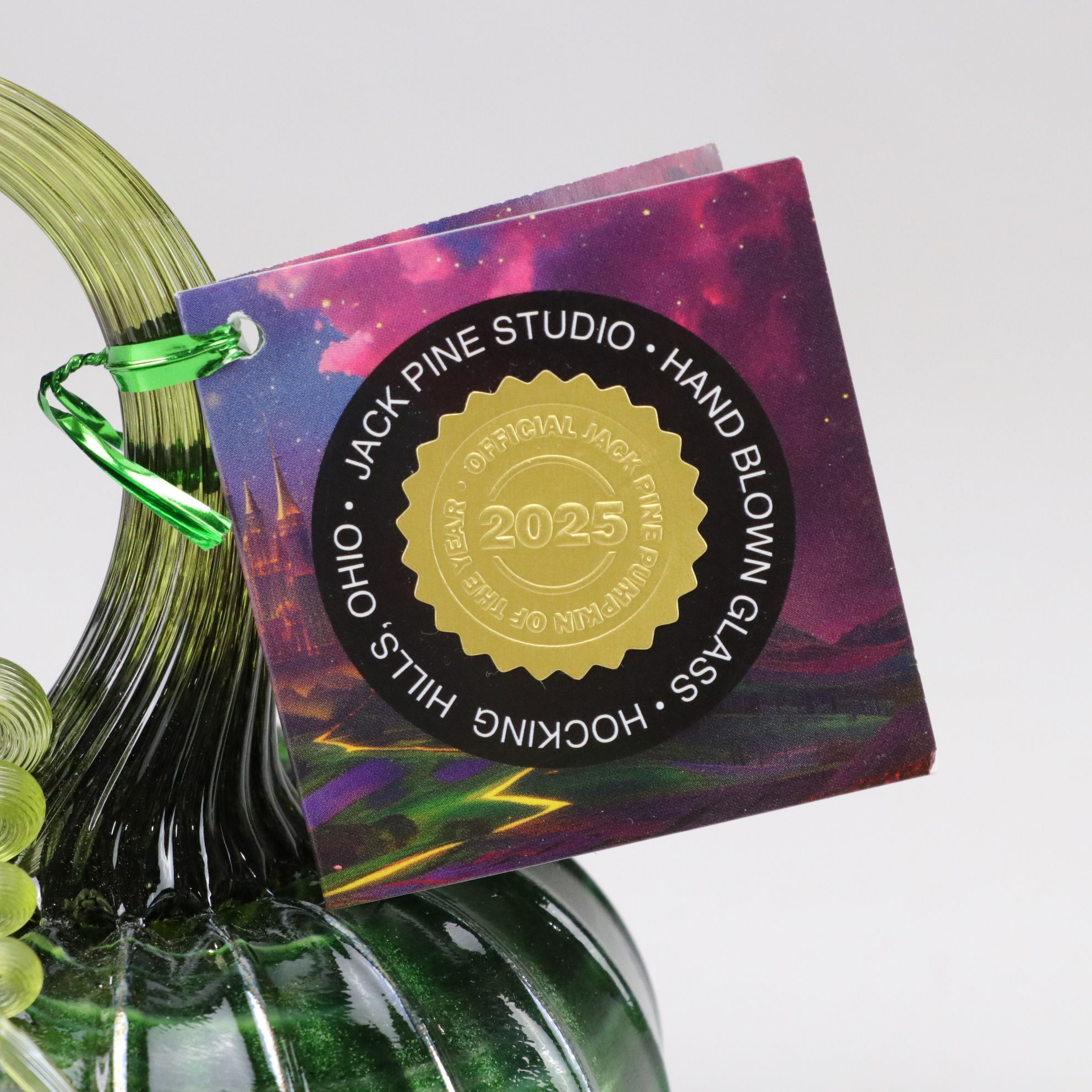 Jack Pine Studio Hand-Blown Glass 2025 Pumpkin of  the Year