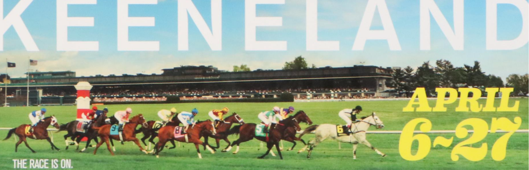 Keeneland Spring Meet "April 6-27" Horse Racing Offset Lithograph Poster