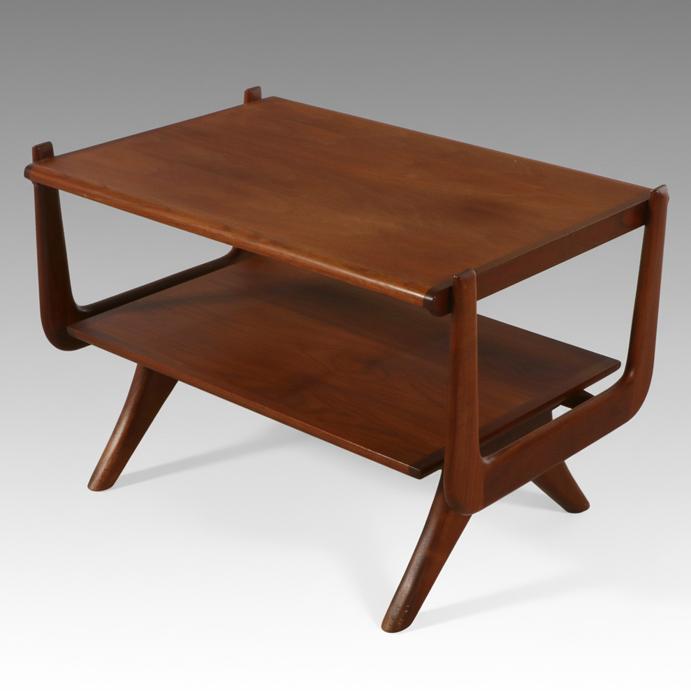Otmar Mid Century Modern Walnut End Table