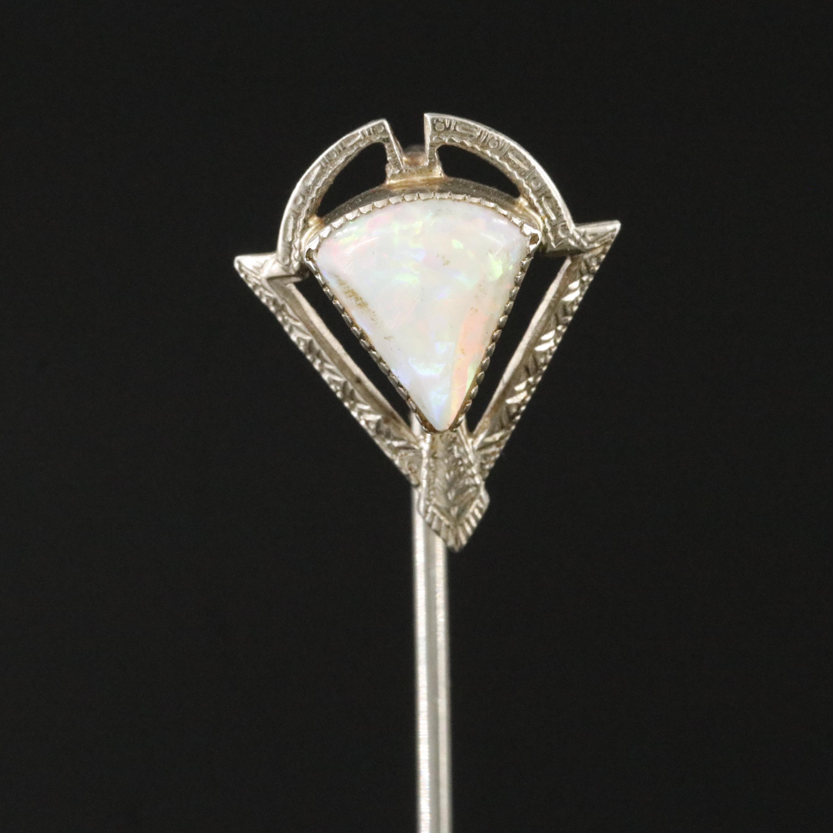 Antique Scofield, Melcher & Scofield 10K Opal Stickpin