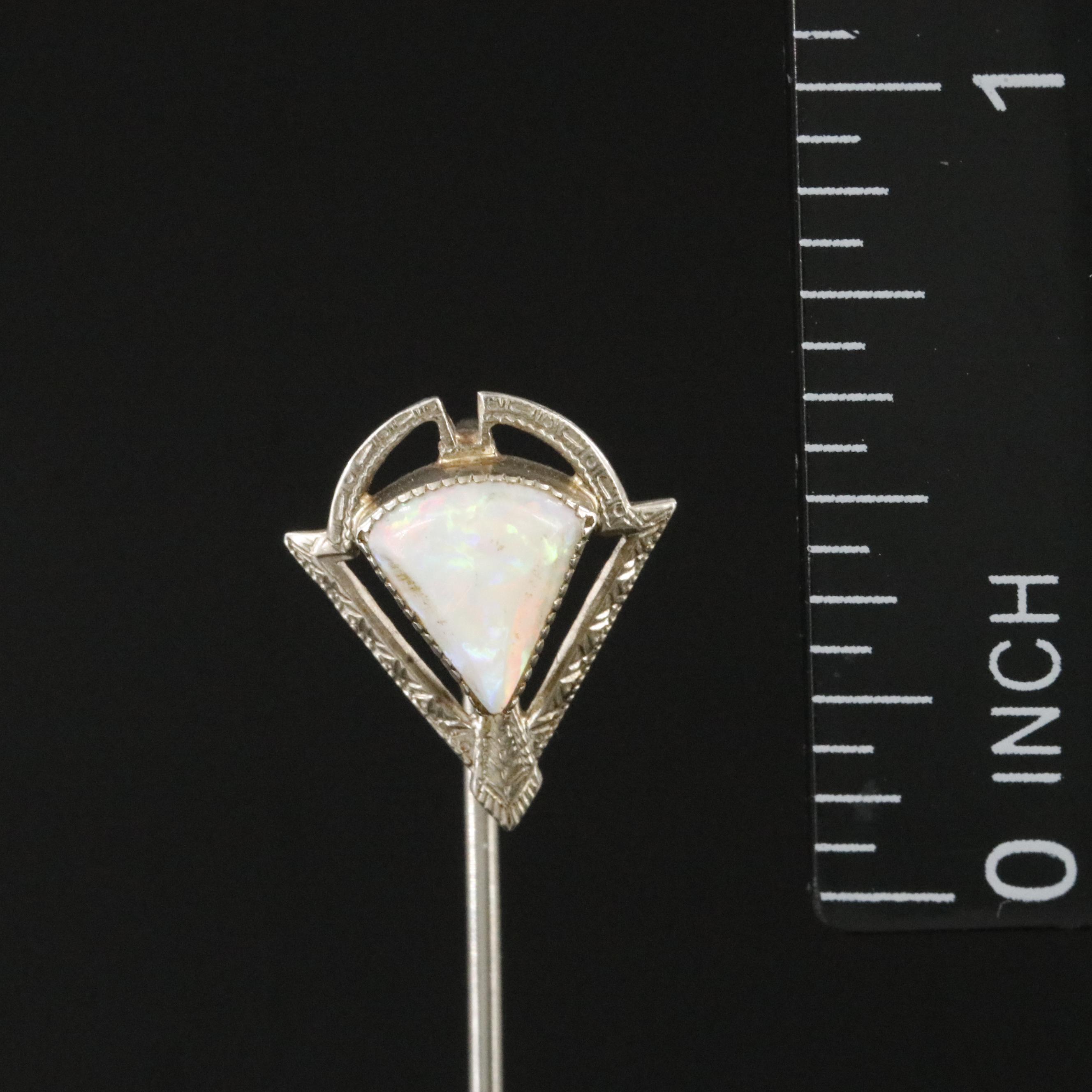 Antique Scofield, Melcher & Scofield 10K Opal Stickpin