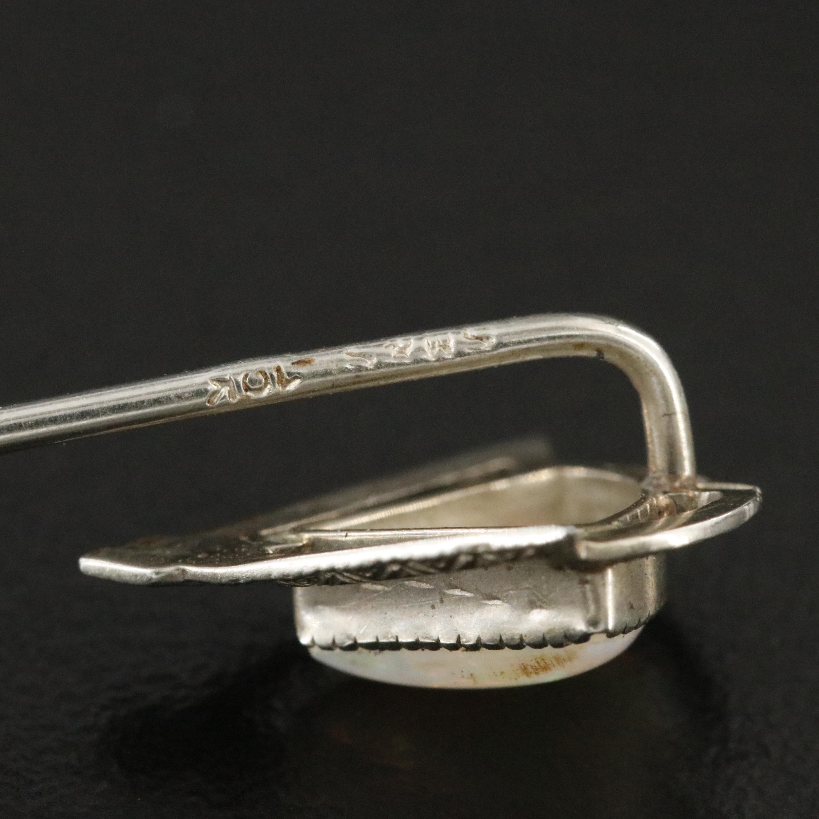 Antique Scofield, Melcher & Scofield 10K Opal Stickpin