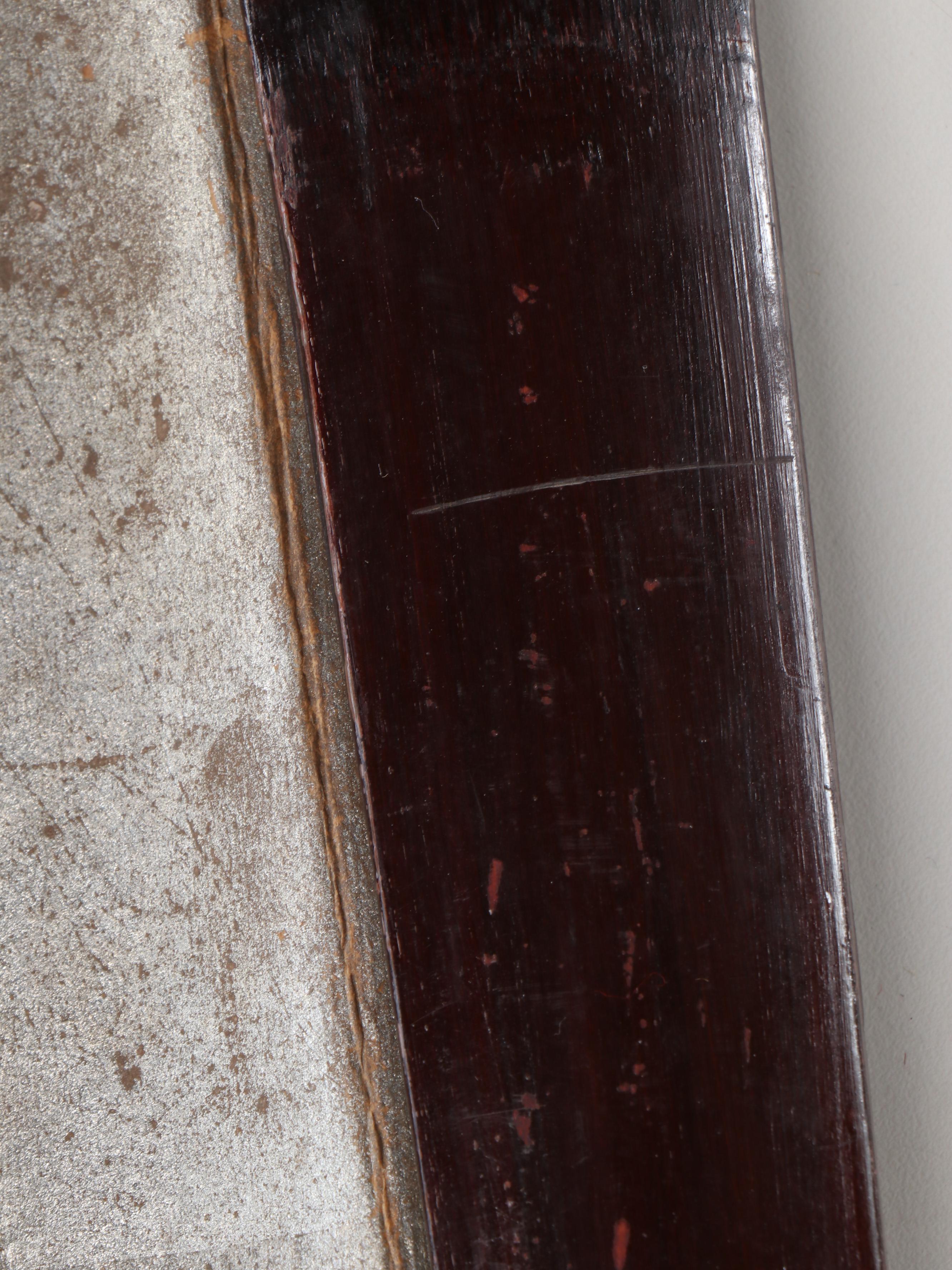 Japanese Wall Hanging Large Folding Fans with Crane and Landscape Motifs